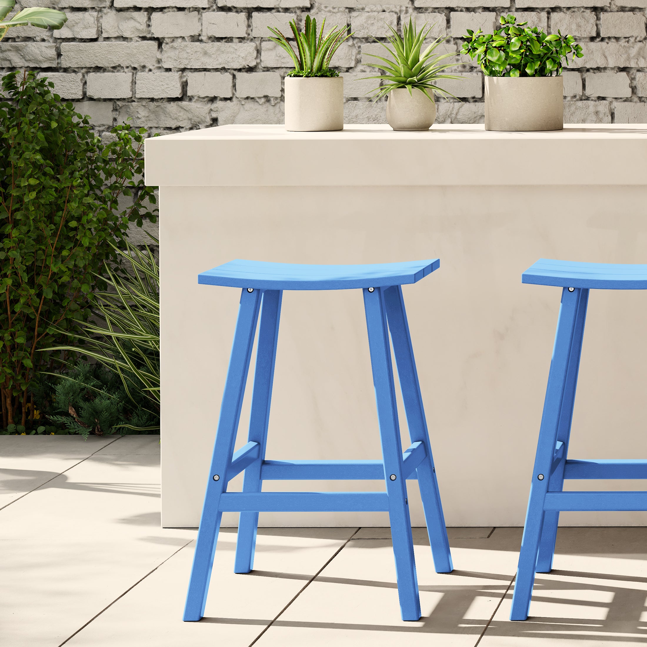 Paradise Westintrends 29" height Outdoor / Patio Saddle bar stool