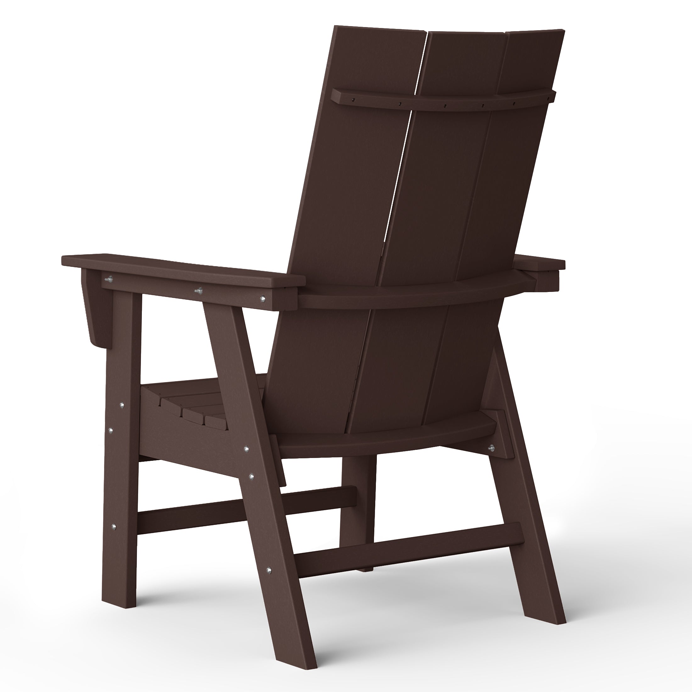 Palms Outdoor Patio HDPE Plastic Modern Adirondack Dining Chairs (Set of 2)