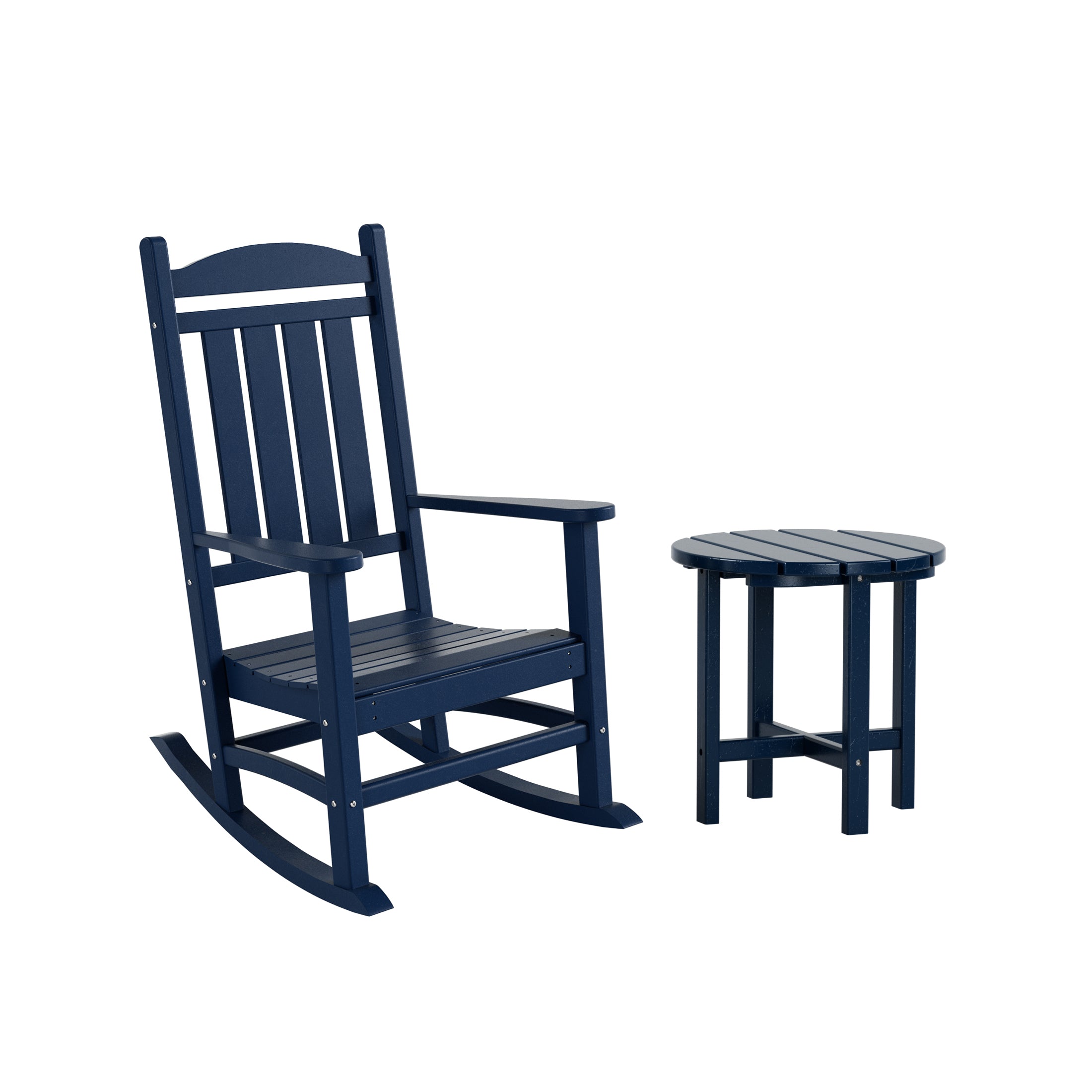 Paradise Outdoor Patio Porch Rocking Chair with Side Table Set