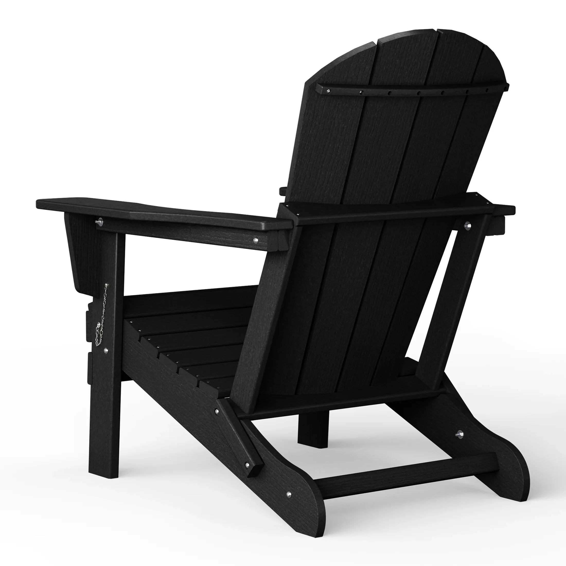 Rockport Outdoor Patio HDPE Resin Adirondack Chair With Cup Holder and