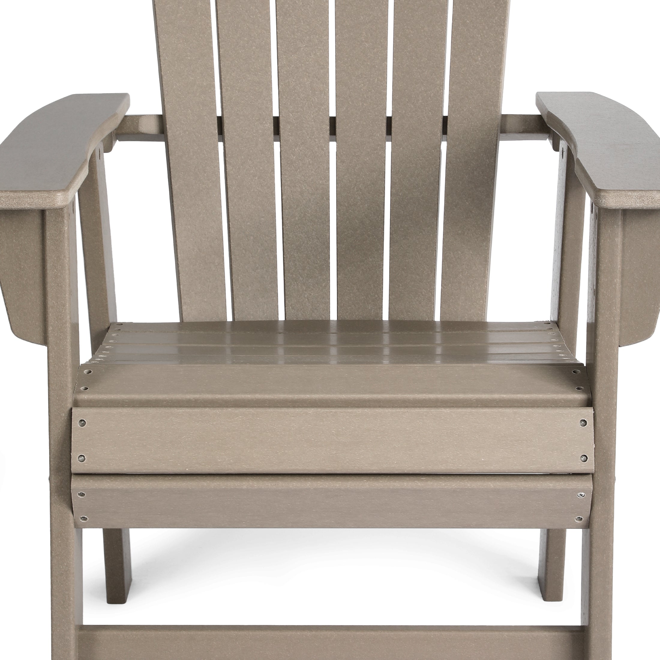Portside Outdoor Modern HDPE Adirondack Patio Dining Chairs (Set of 2)