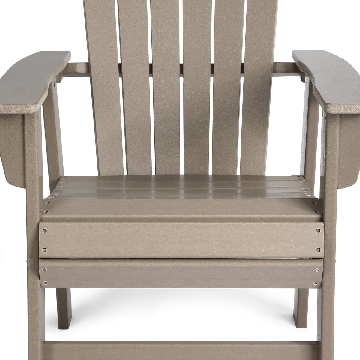 Portside Outdoor Patio Shell-back Adirondack Dining Chair Weather Resistant