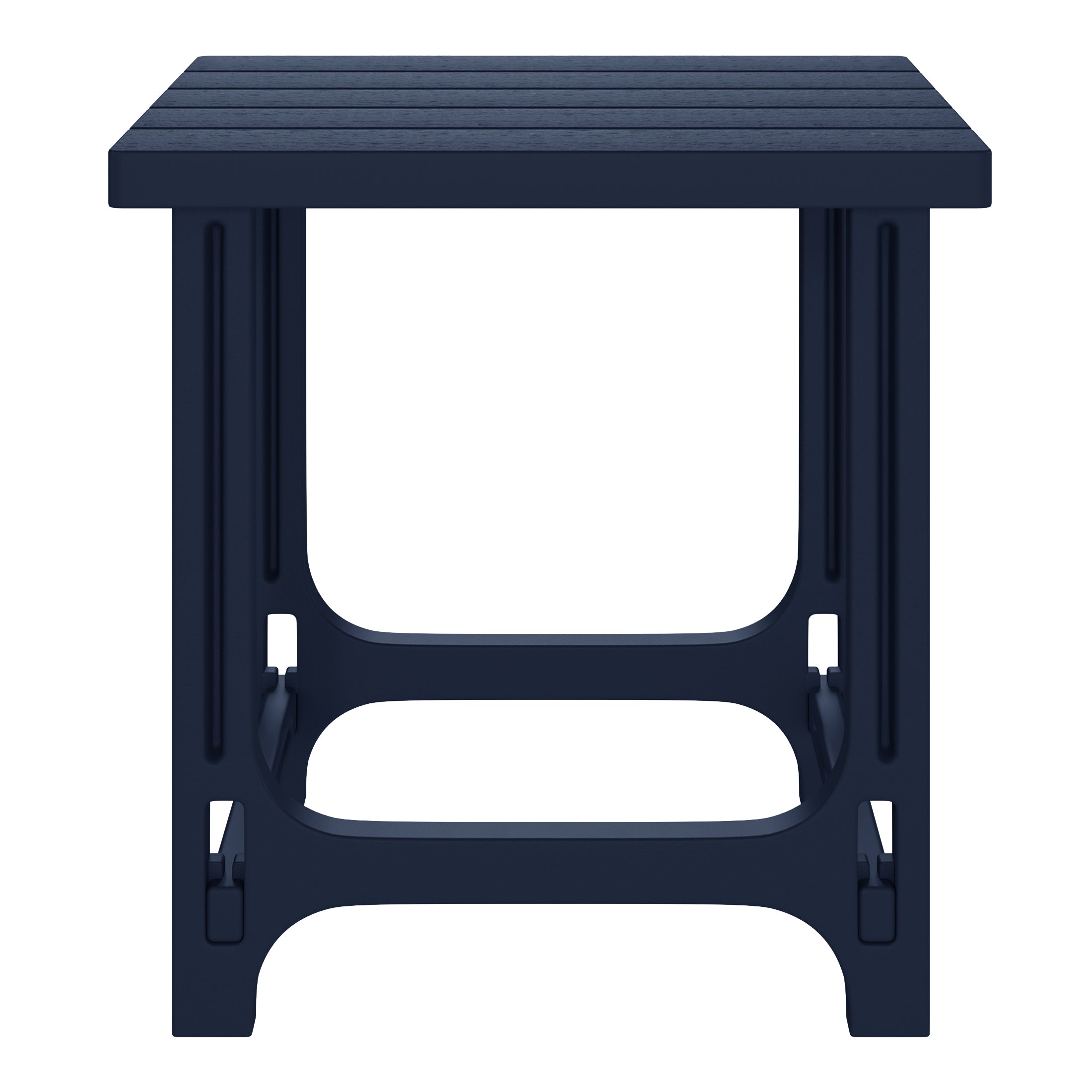 Cayman 2-Piece HDPE Plastic Adirondack Patio Chair With 18" Side Table Set