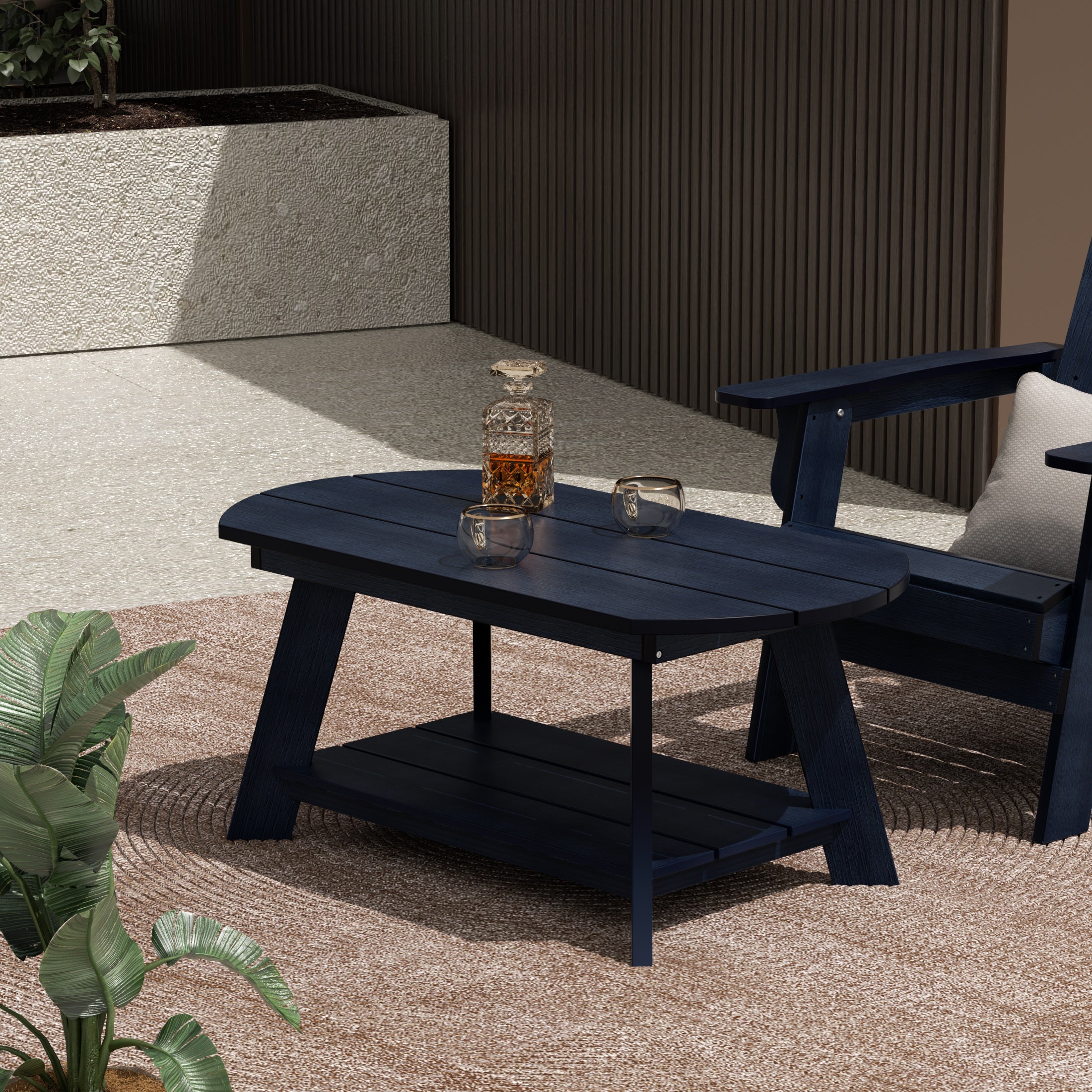 Florence Outdoor Patio All-weather Modern Coffee Table