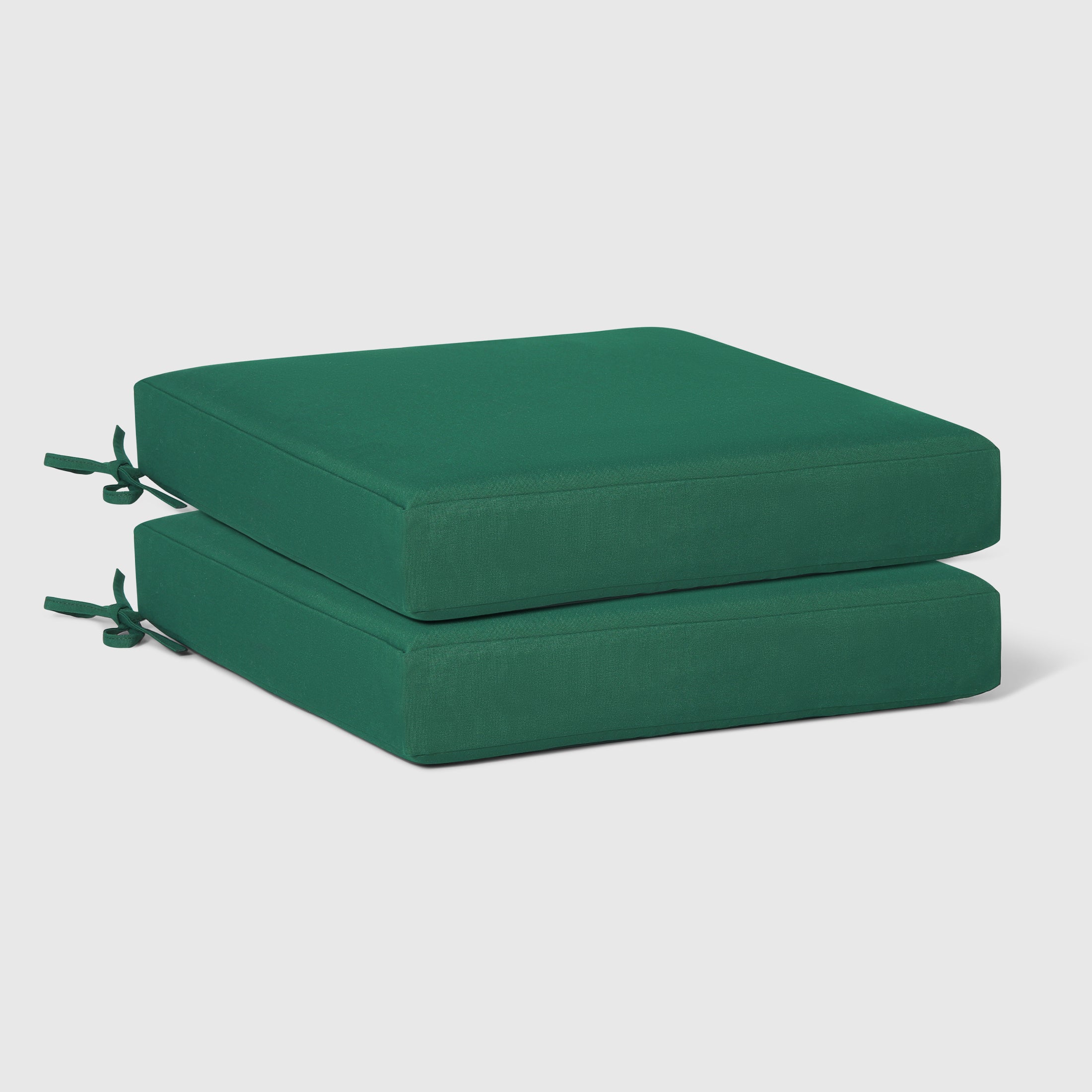 Harmony Outdoor Patio Furniture Seat Chair Square Cushions Set of 2, 20" x 19"