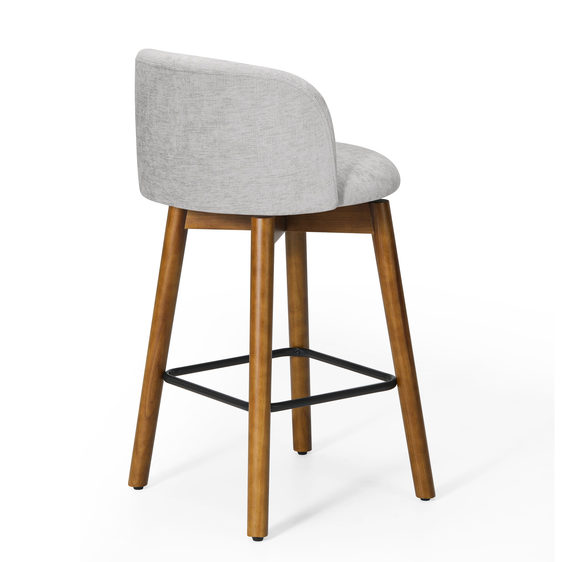 Danburry Modern Chenille Upholstered 26" Counter Height Swivel Bar Stool