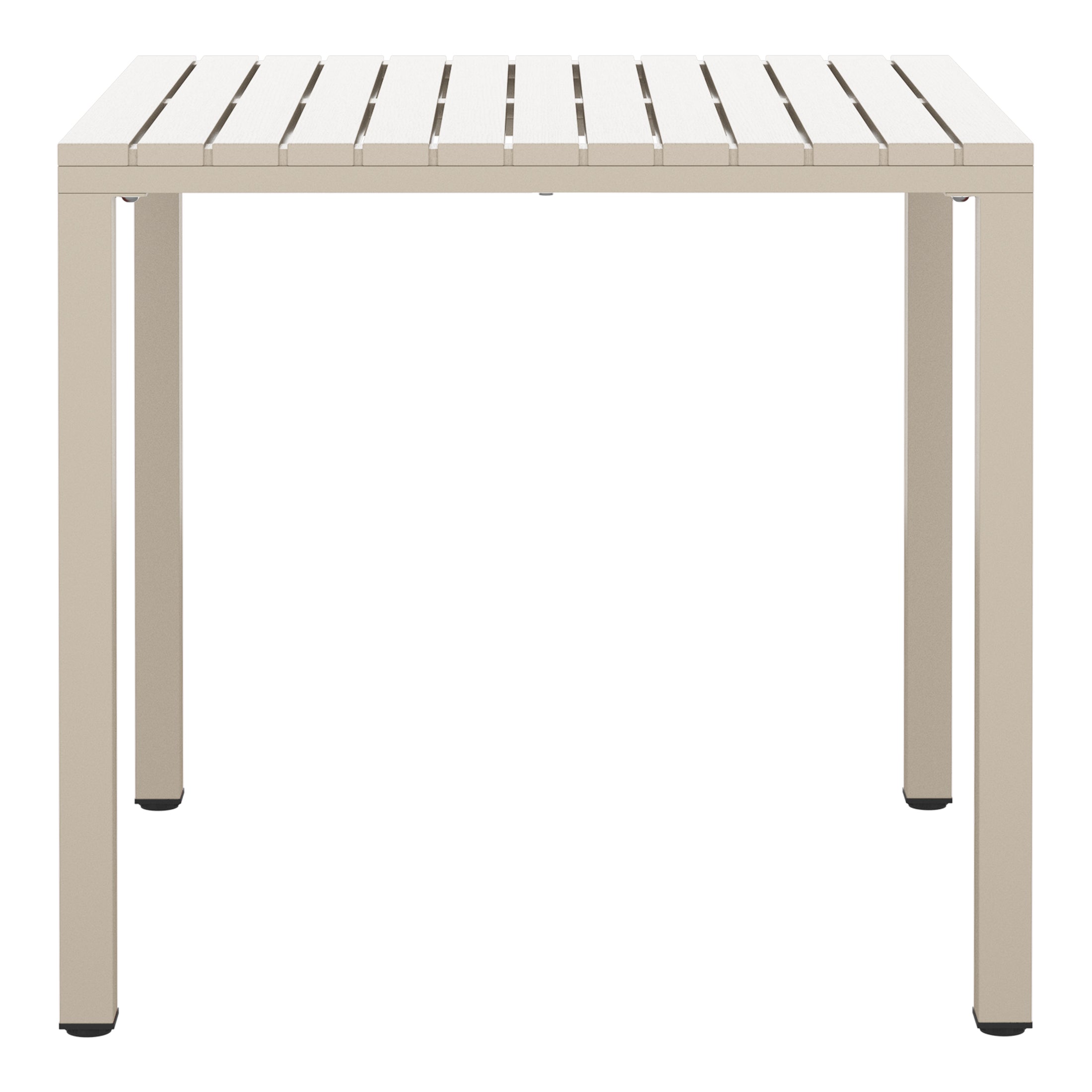 Sunshine 31.5" Iron Metal Frame Outdoor Square Patio Dining Table