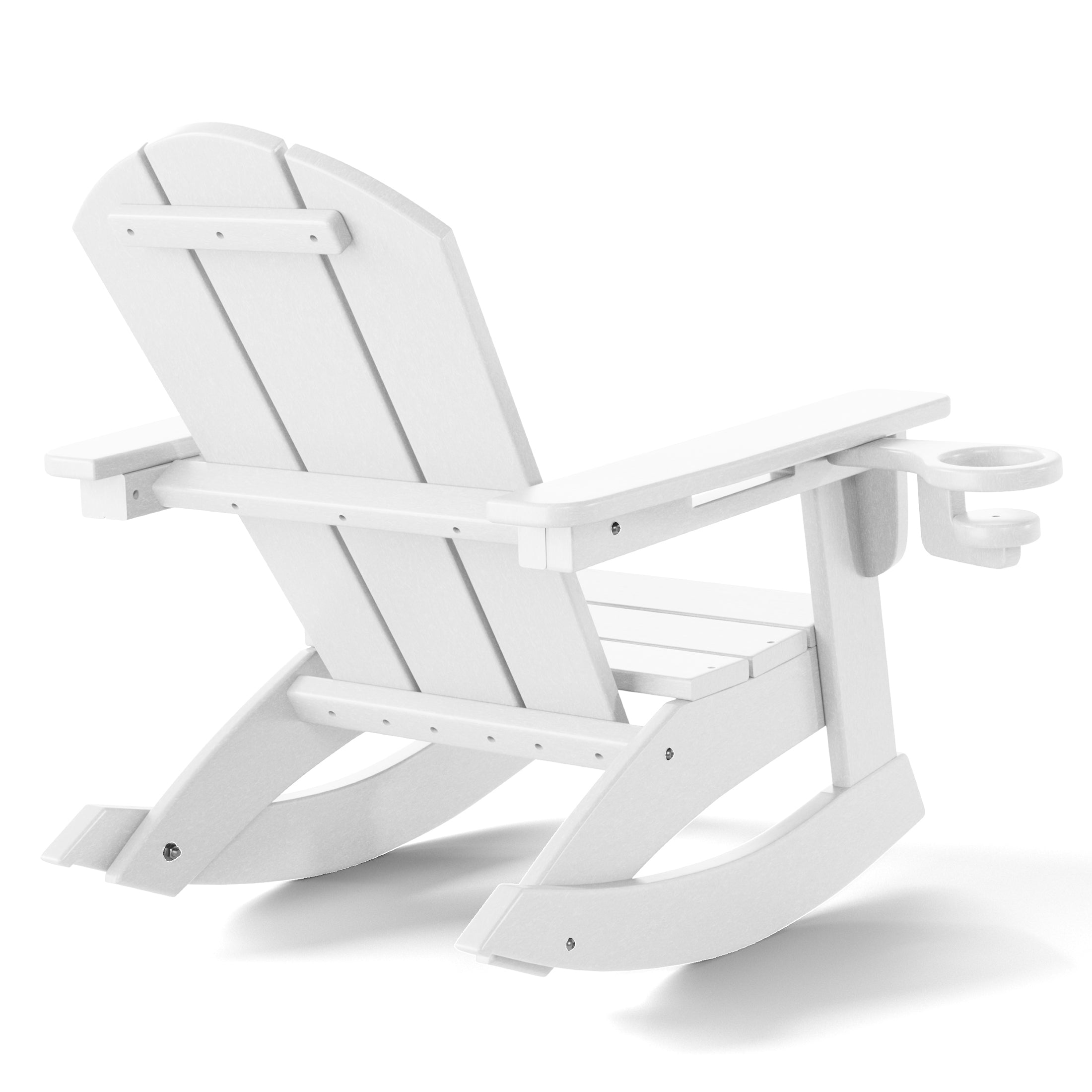 Paradise Outdoor HDPE Plastic Preschool Toddler Classic Adirondack Rocking Chairs (Set of 2)