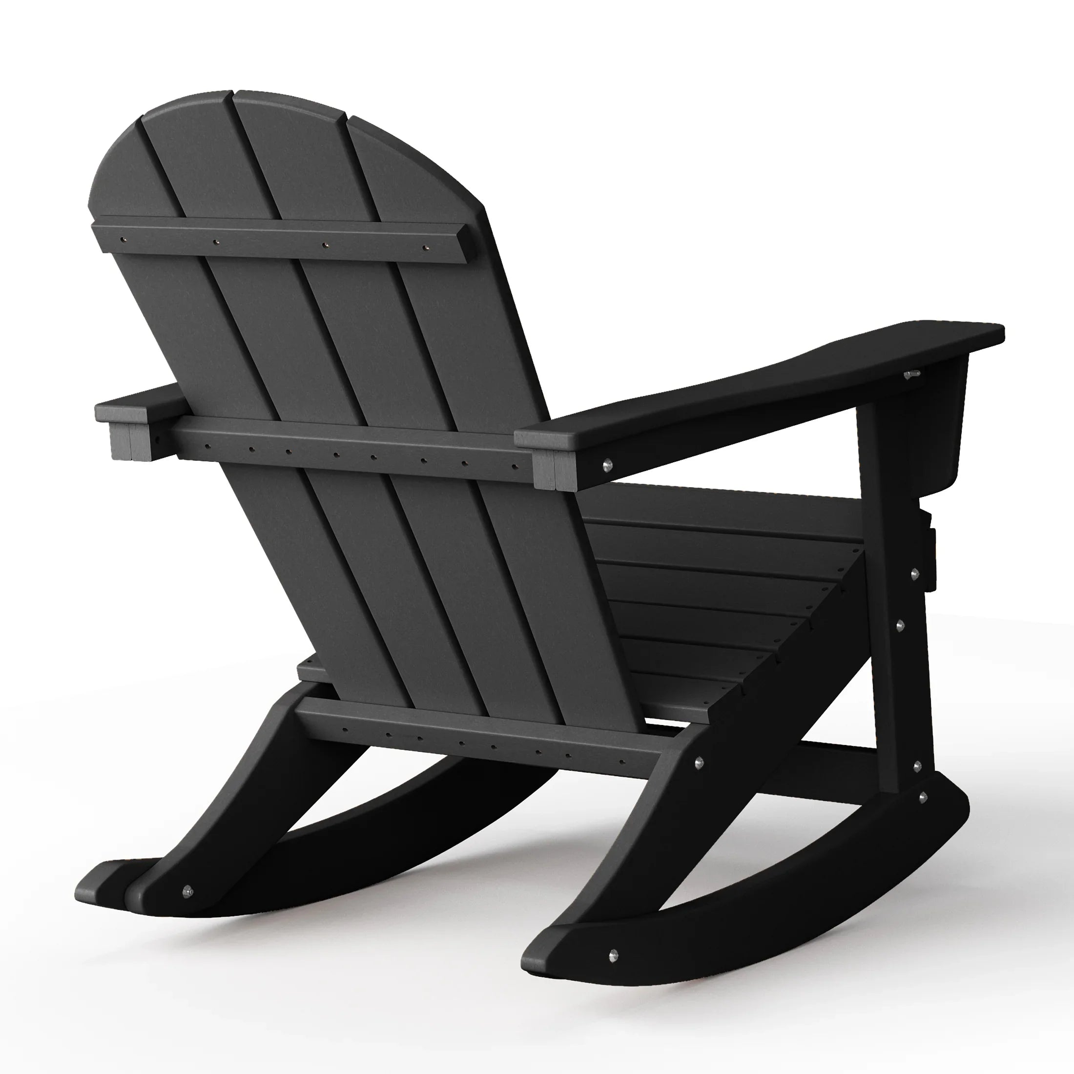 PARADISE Outdoor Patio Porch Rocking Chairs (Set of 2), Black