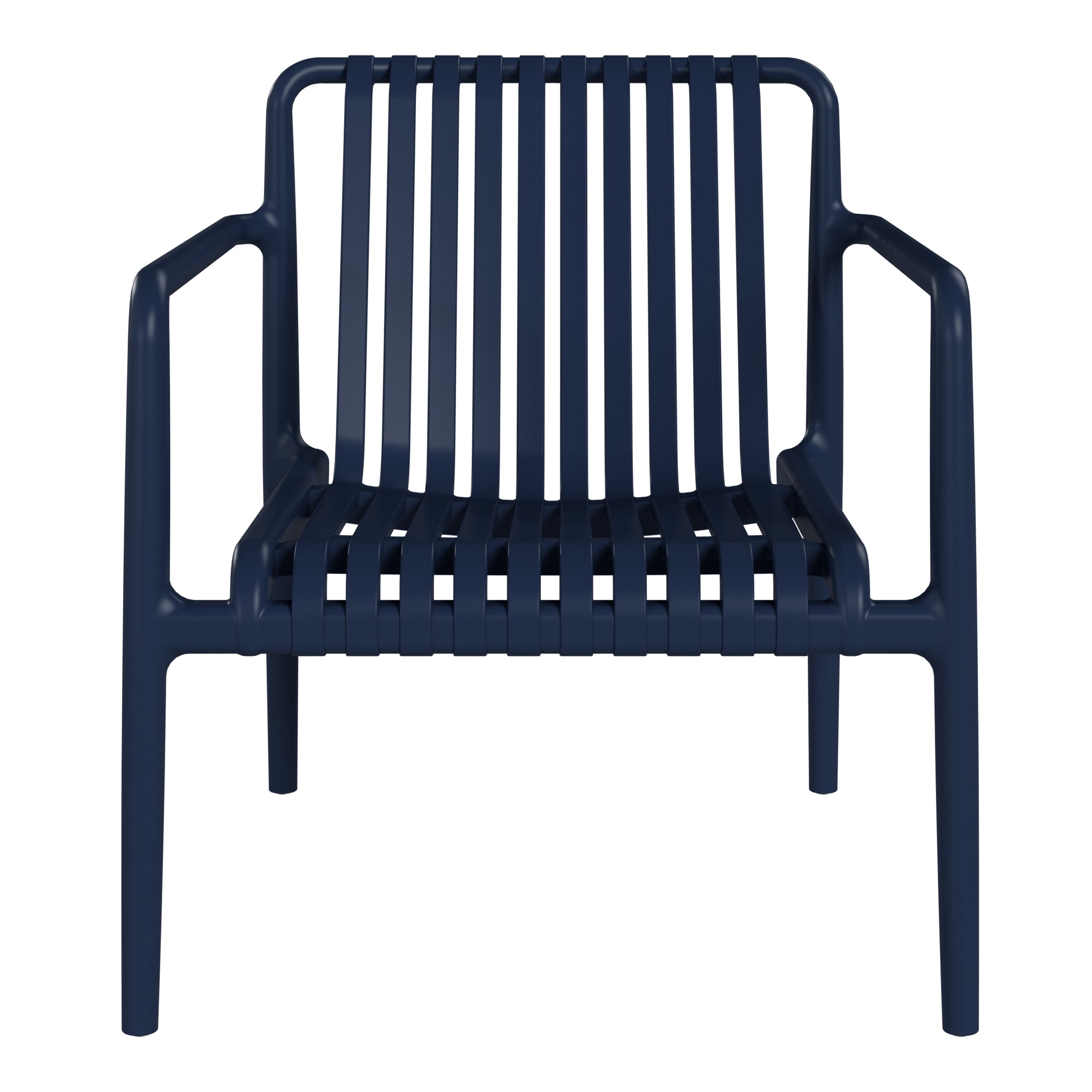 Sunshine Outdoor Modern Stackable Plastic Patio Club Armchairs (Set of 2)