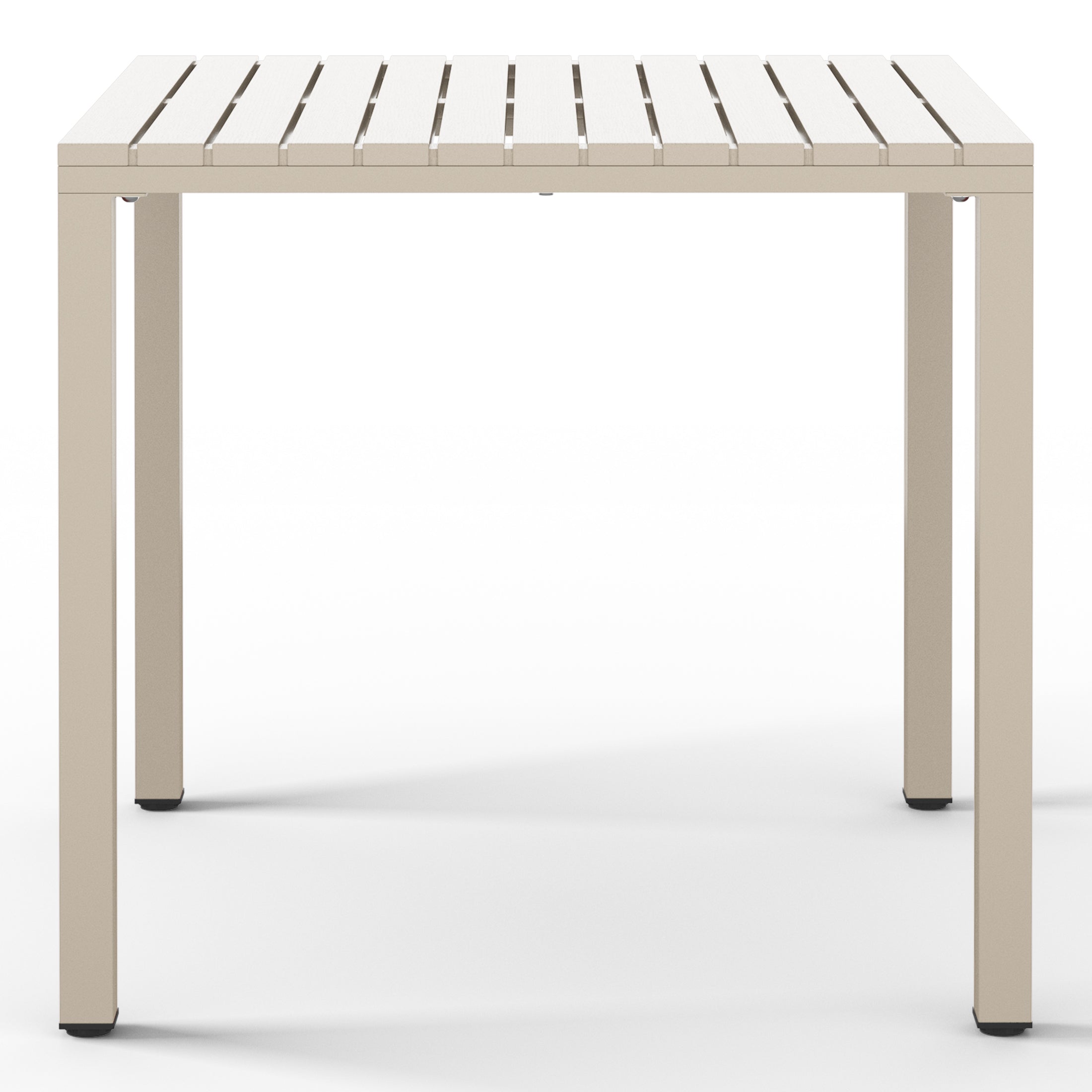 Sunshine 31.5" Iron Metal Frame Outdoor Square Patio Dining Table