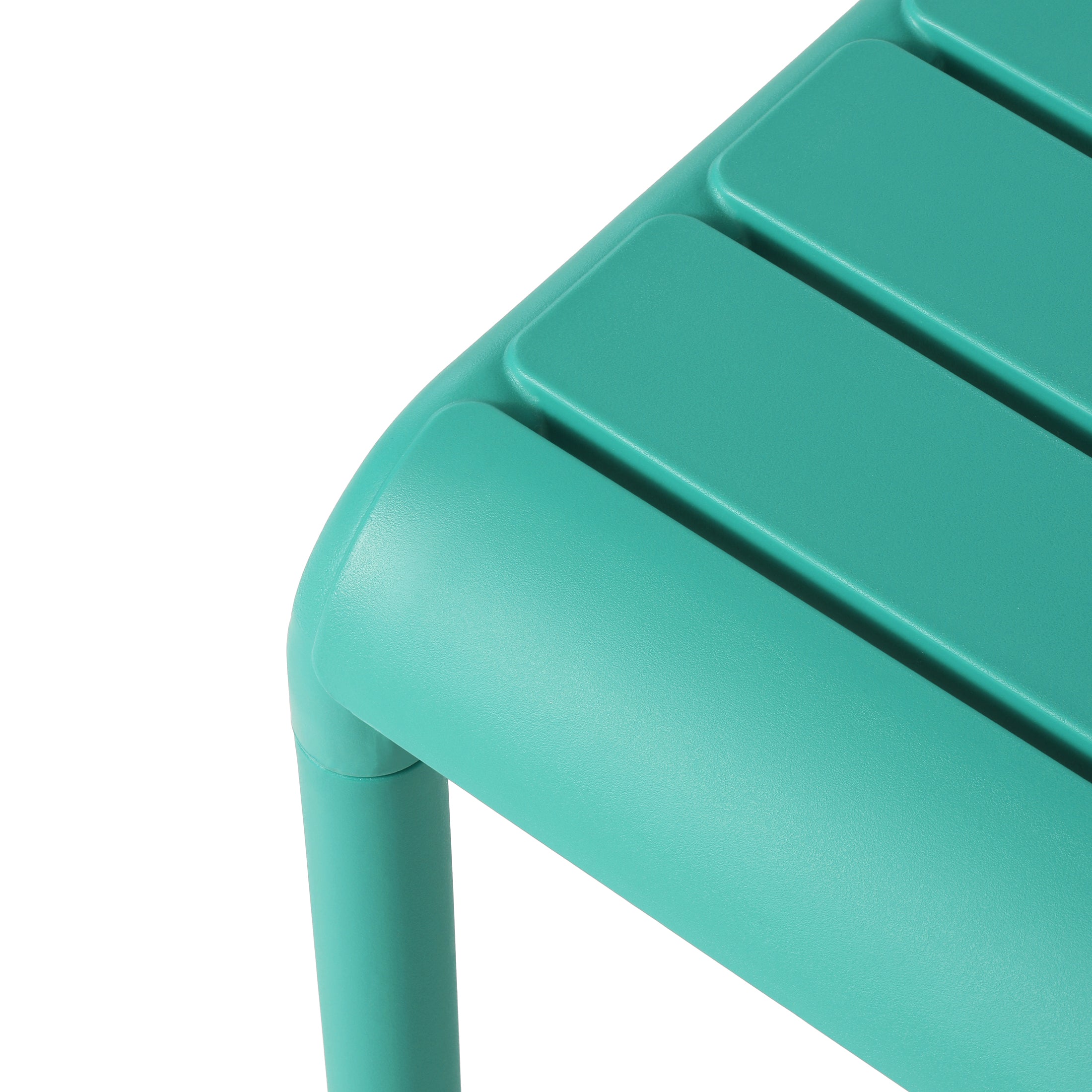 Sunshine Plastic Modern Outdoor Patio Accent Side Tables (Set of 2)