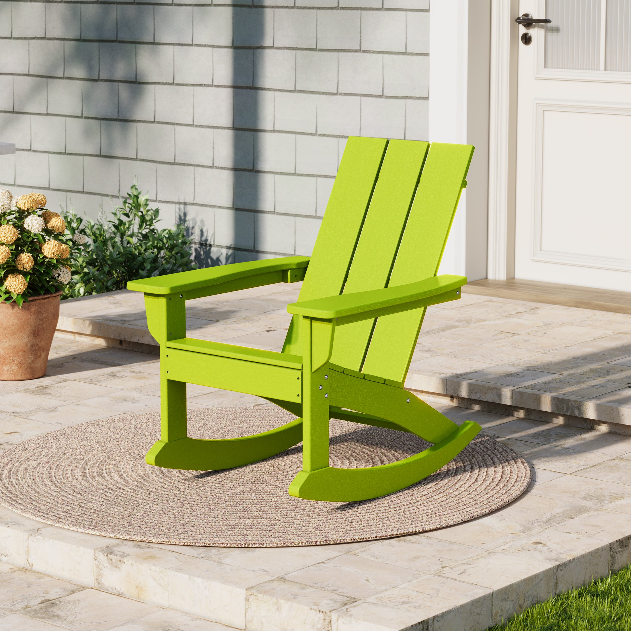 Palms Outdoor Patio Modern Adirondack Rocking Chair