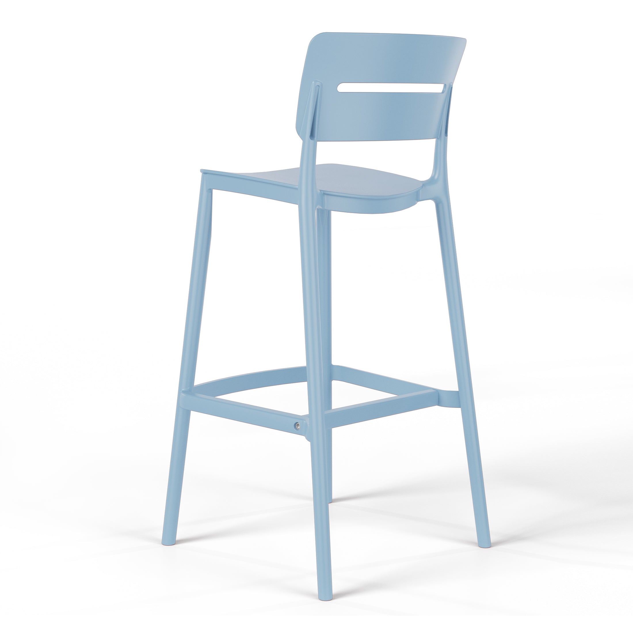 Sunshine Stackable Polypropylene Resin Plastic Outdoor Patio Bar Stools (Set of 2)