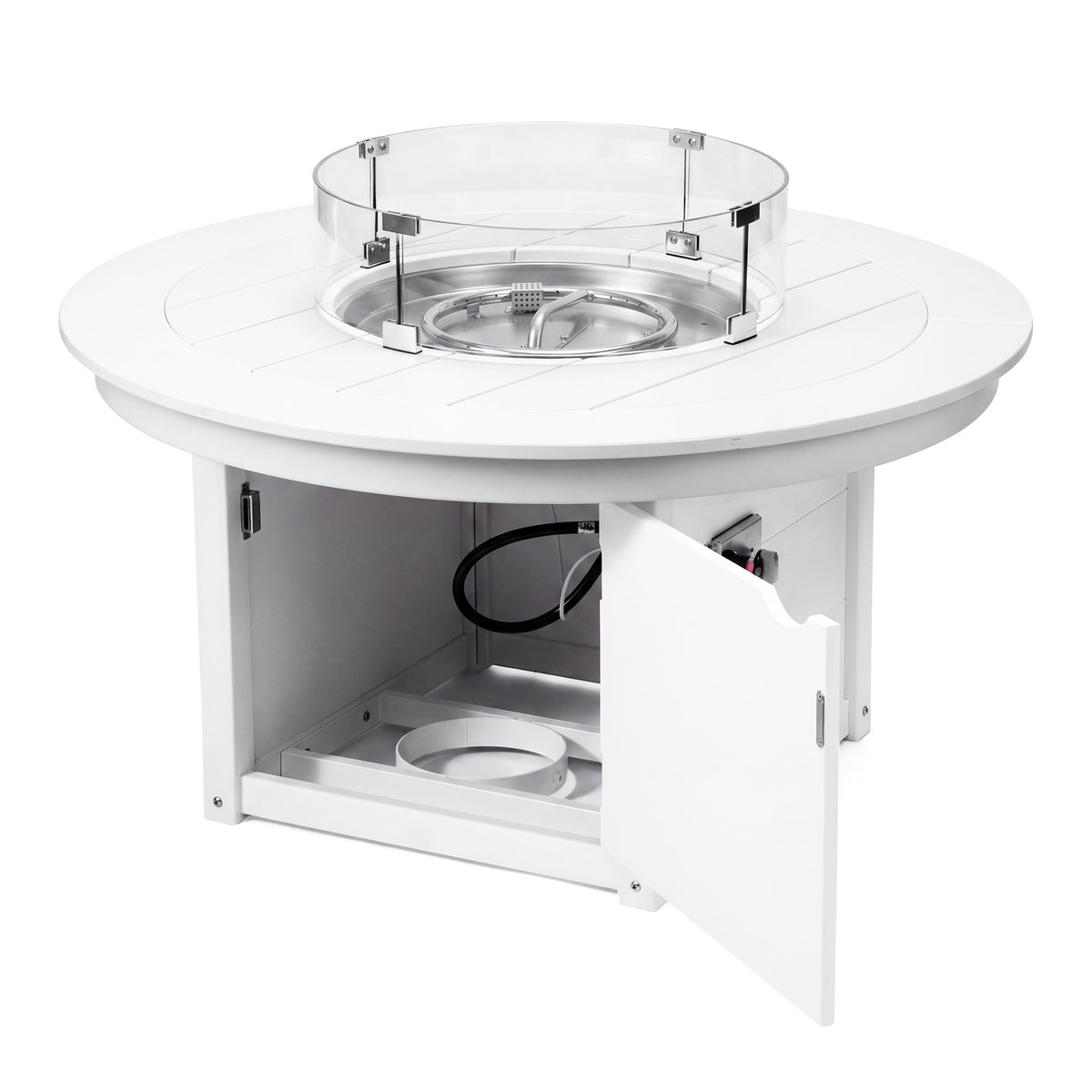Sol 47" Modern Outdoor 55,000 BTU Patio Propane Round Fire Pit Table