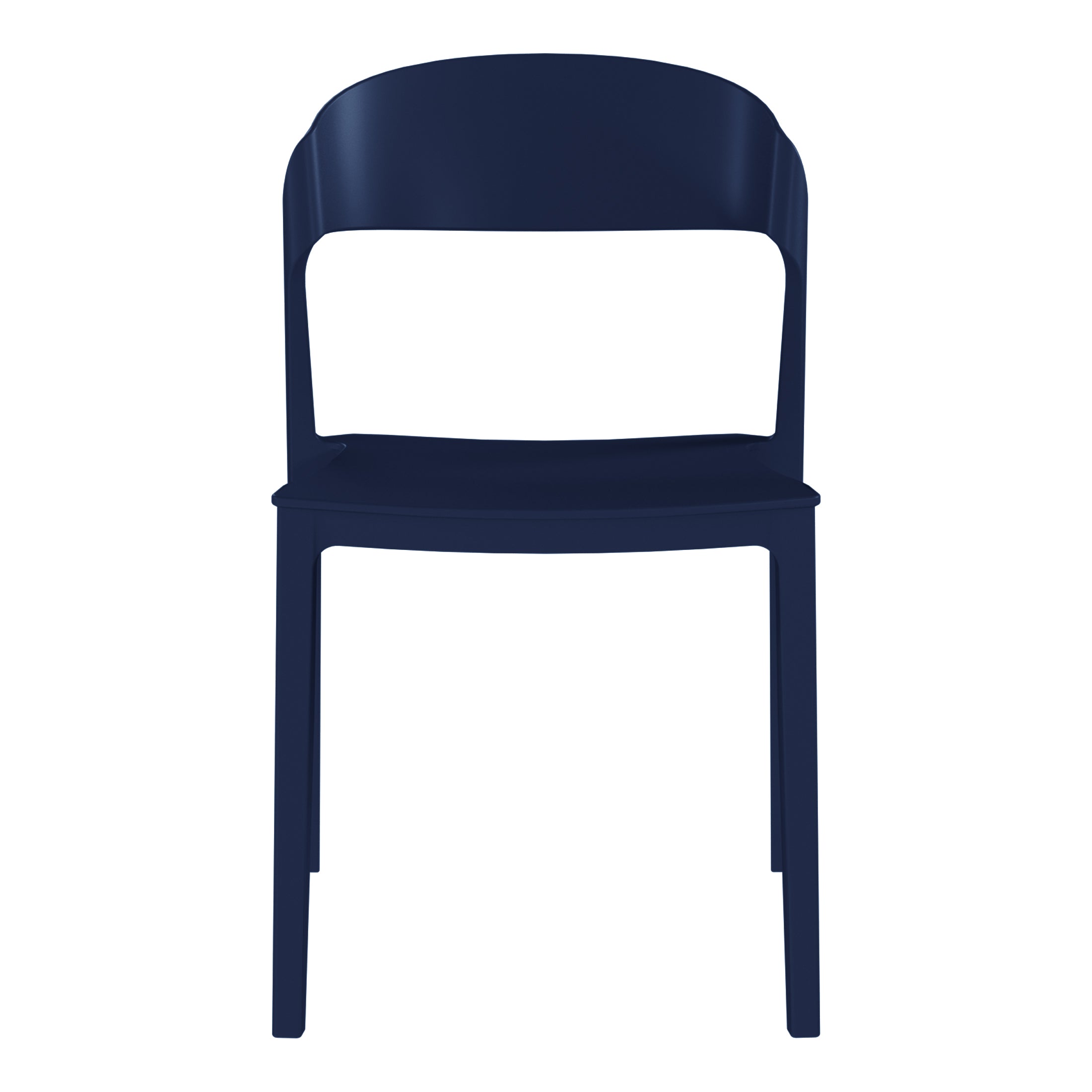 Sunshine Outdoor Modern Stackable Plastic Patio Bistro Dining Side Chairs (Set of 2)