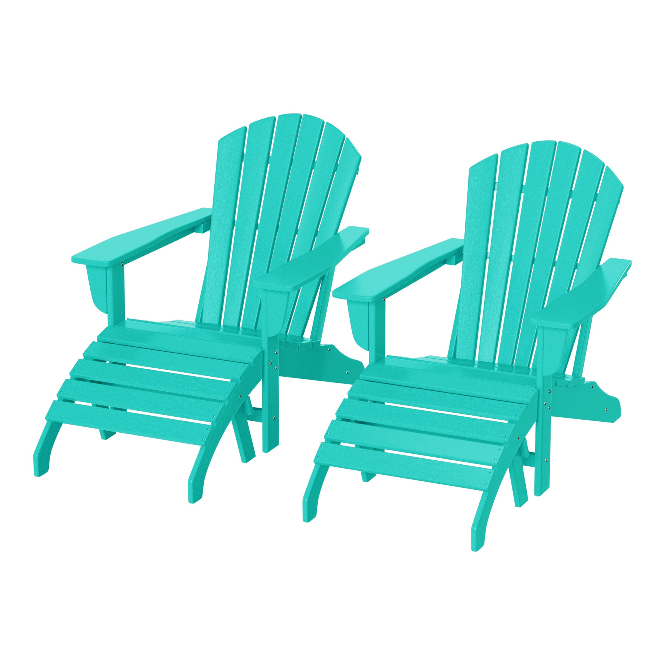 Portside Outdoor Adirondack Chair With Ottoman 4-Piece Set