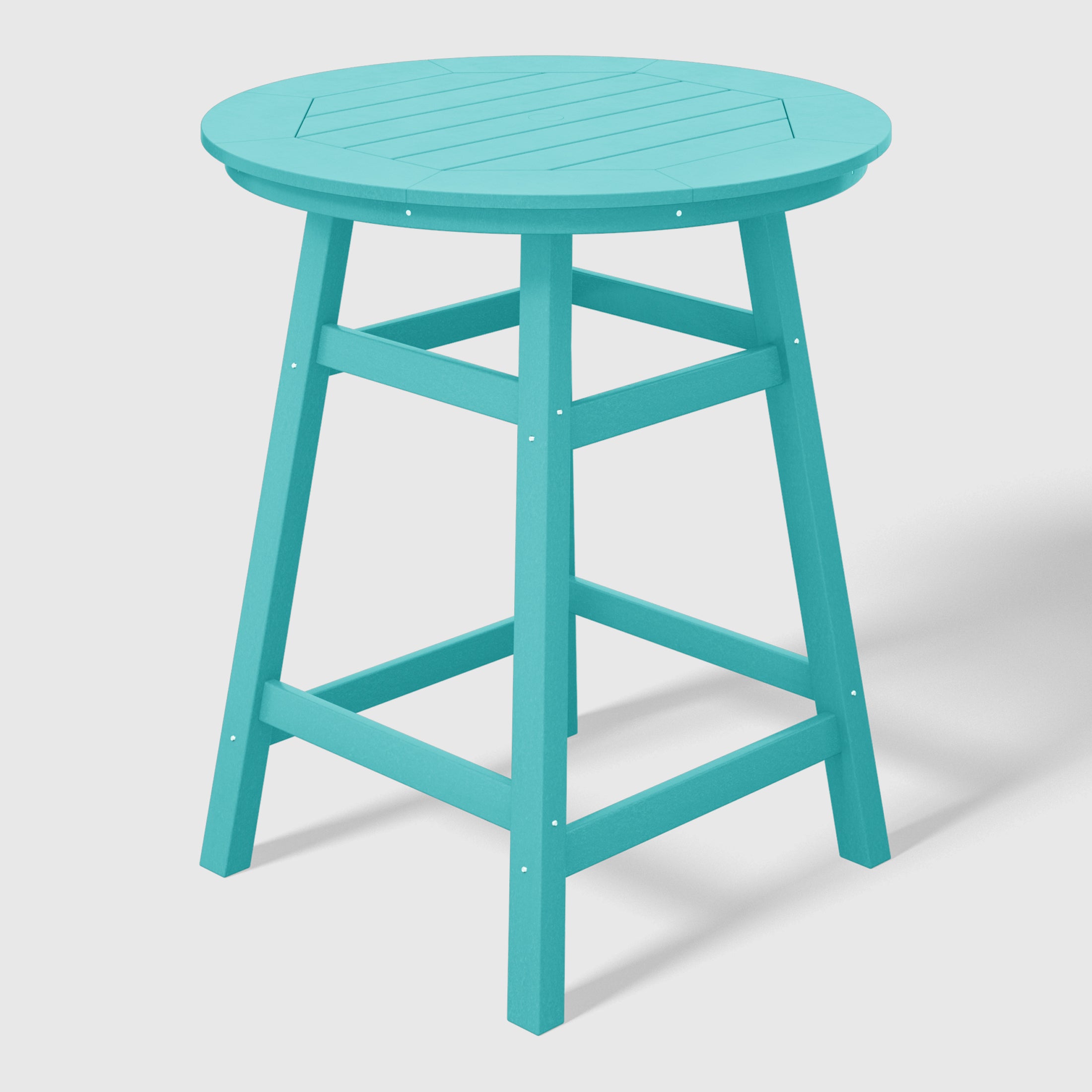 Paradise Outdoor 35" HDPE Round Patio Counter Height Bar Table