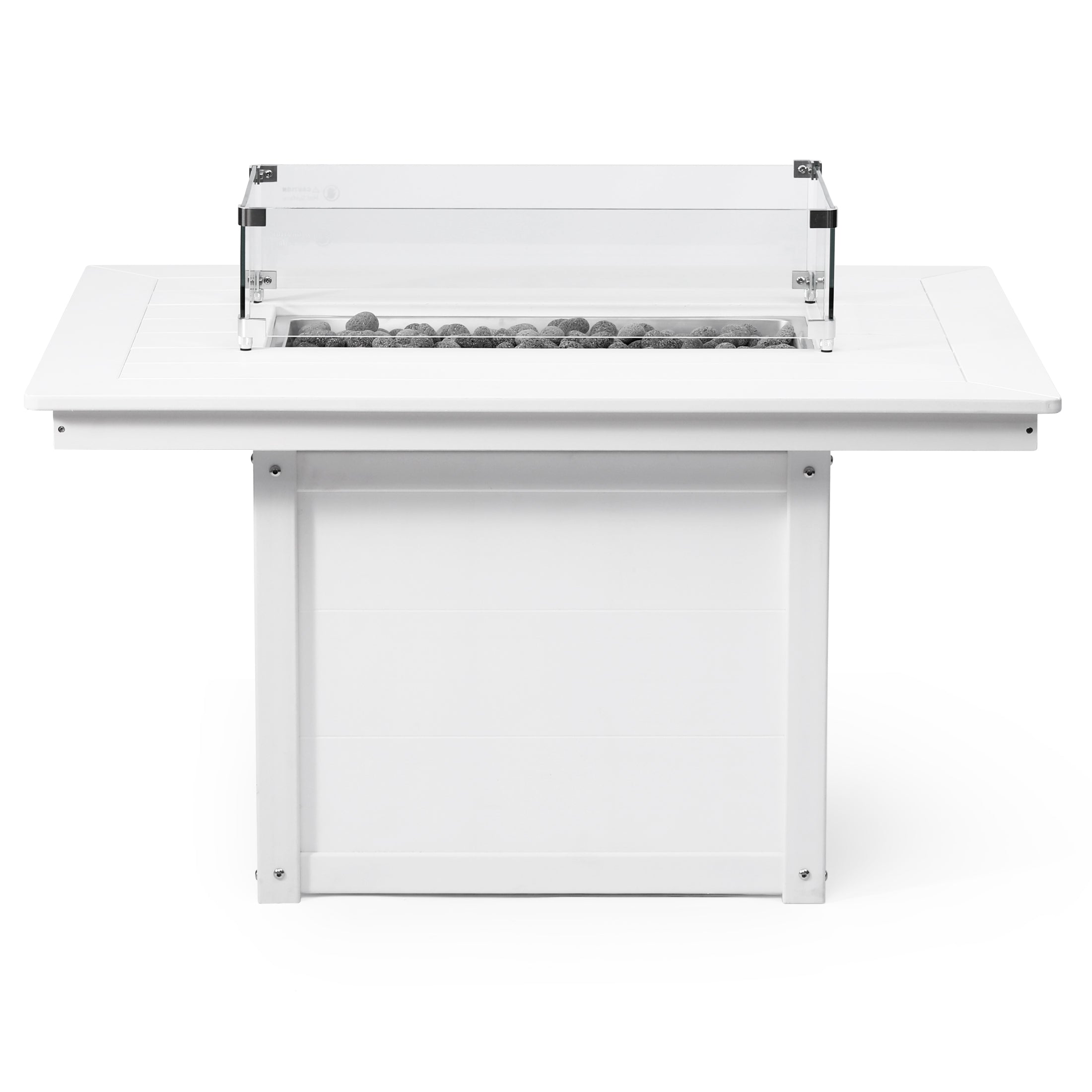 Sol 46" Modern Outdoor 55,000 BTU Patio Gas Propane Rectangle Deck Fire Pit Table
