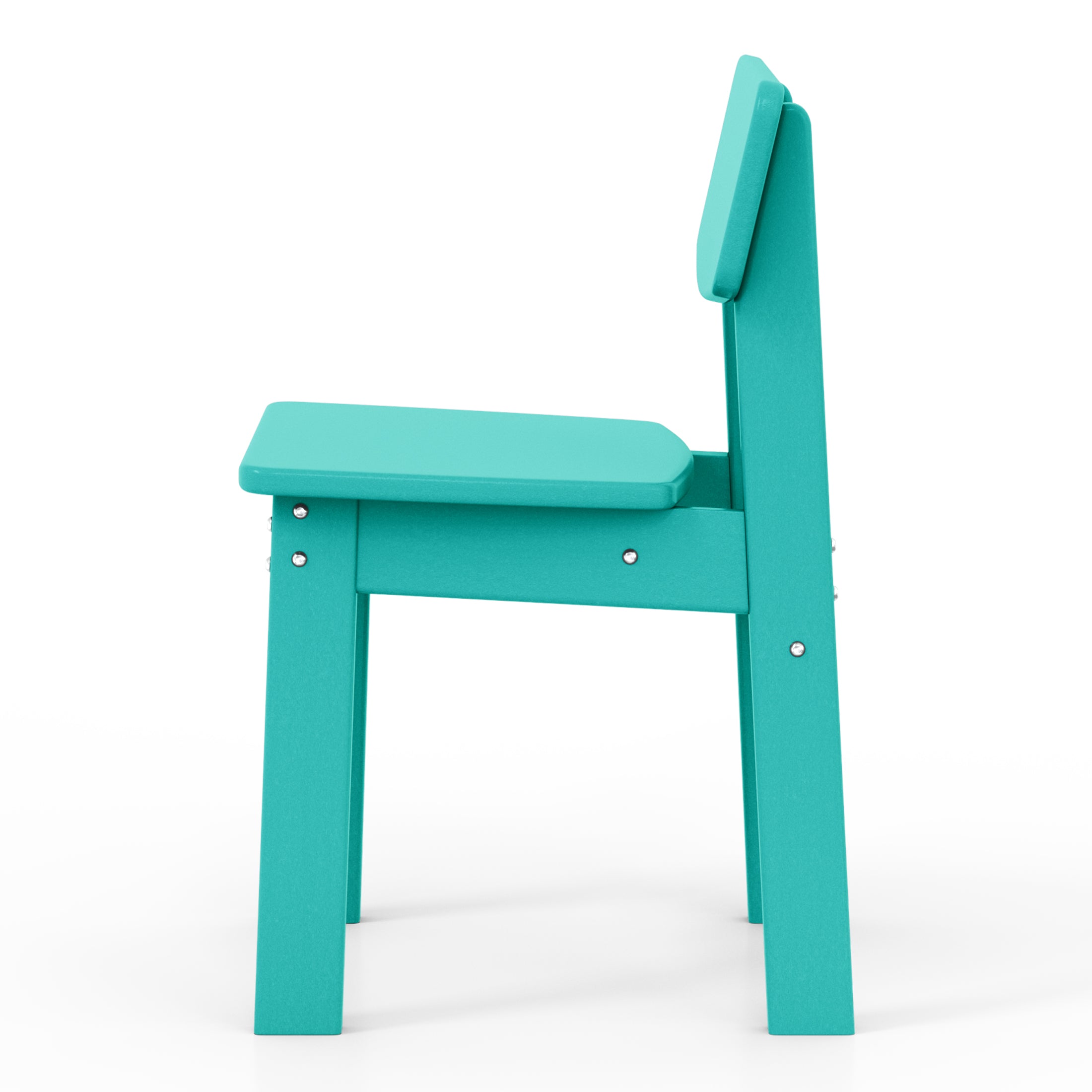 Little Explorers Outdoor HDPE Kids Modern Plastic Toddler Dining Chairs (Set of Two)