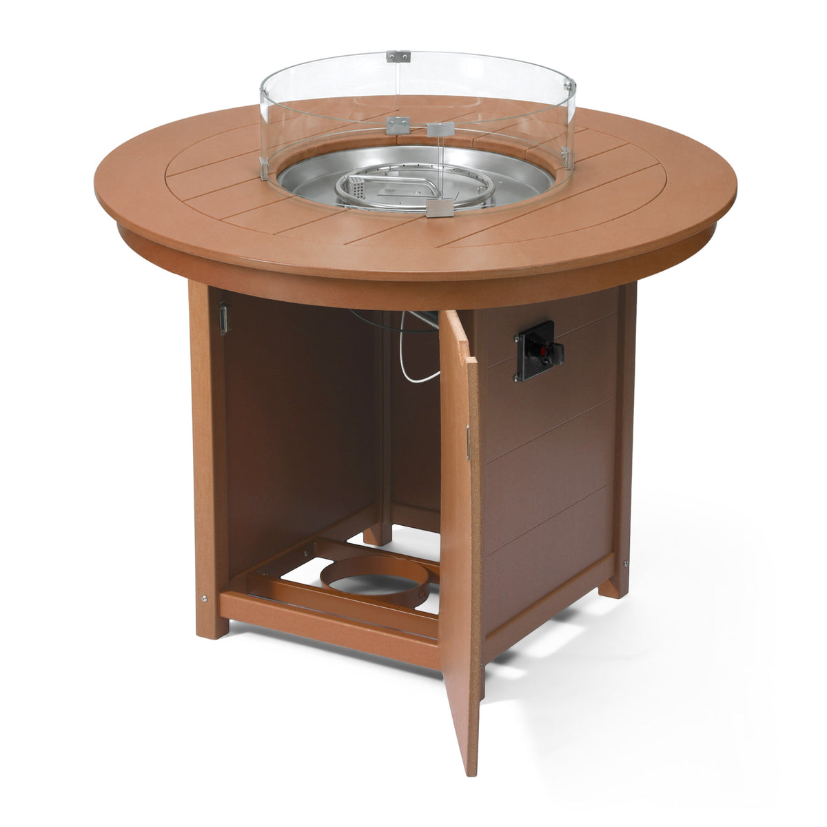 Sol 47" Modern Outdoor Patio Propane Round Counter Height Fire Pit Table