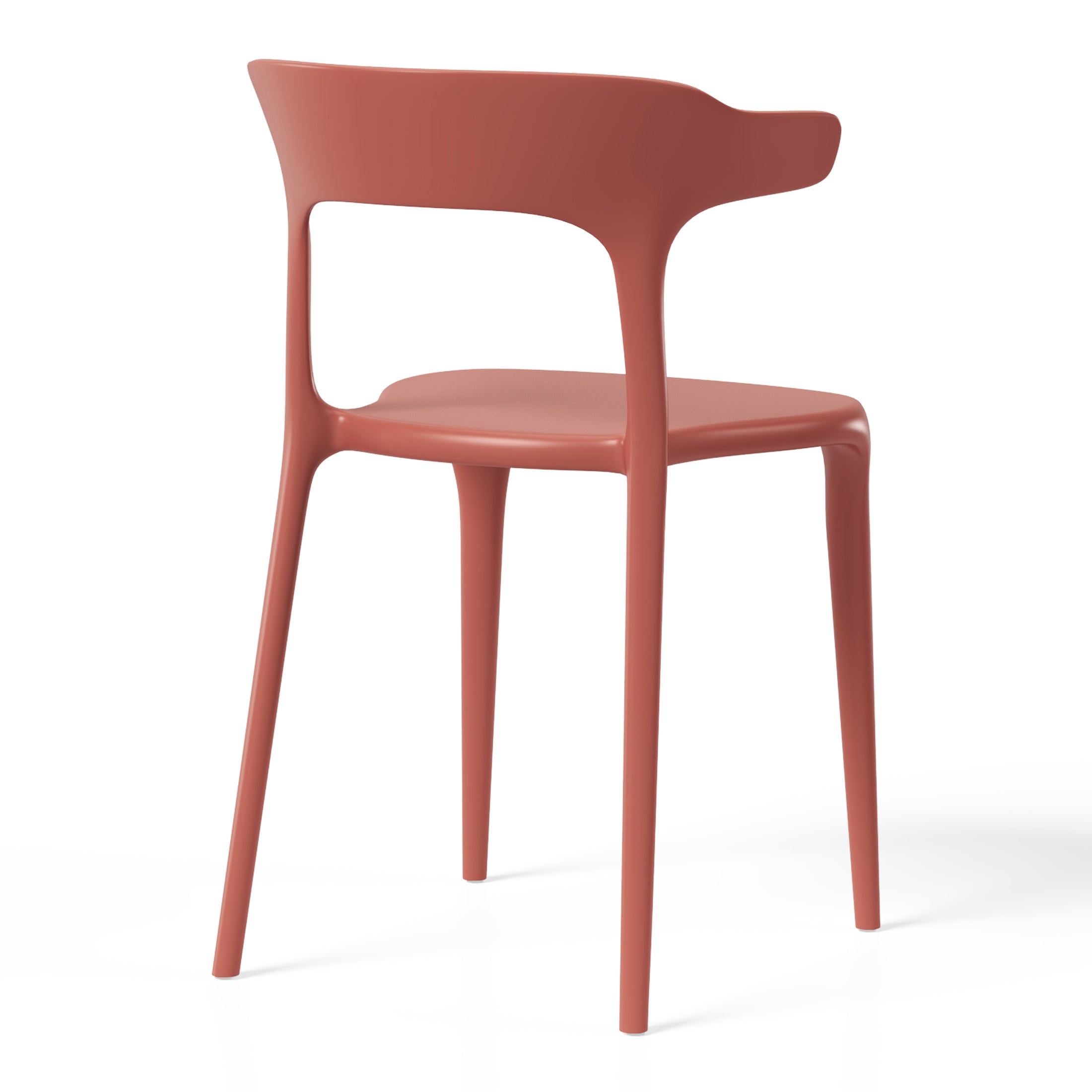 Sunshine Modern Stackable Resin Plastic Patio Dining Chair (Set of 2)