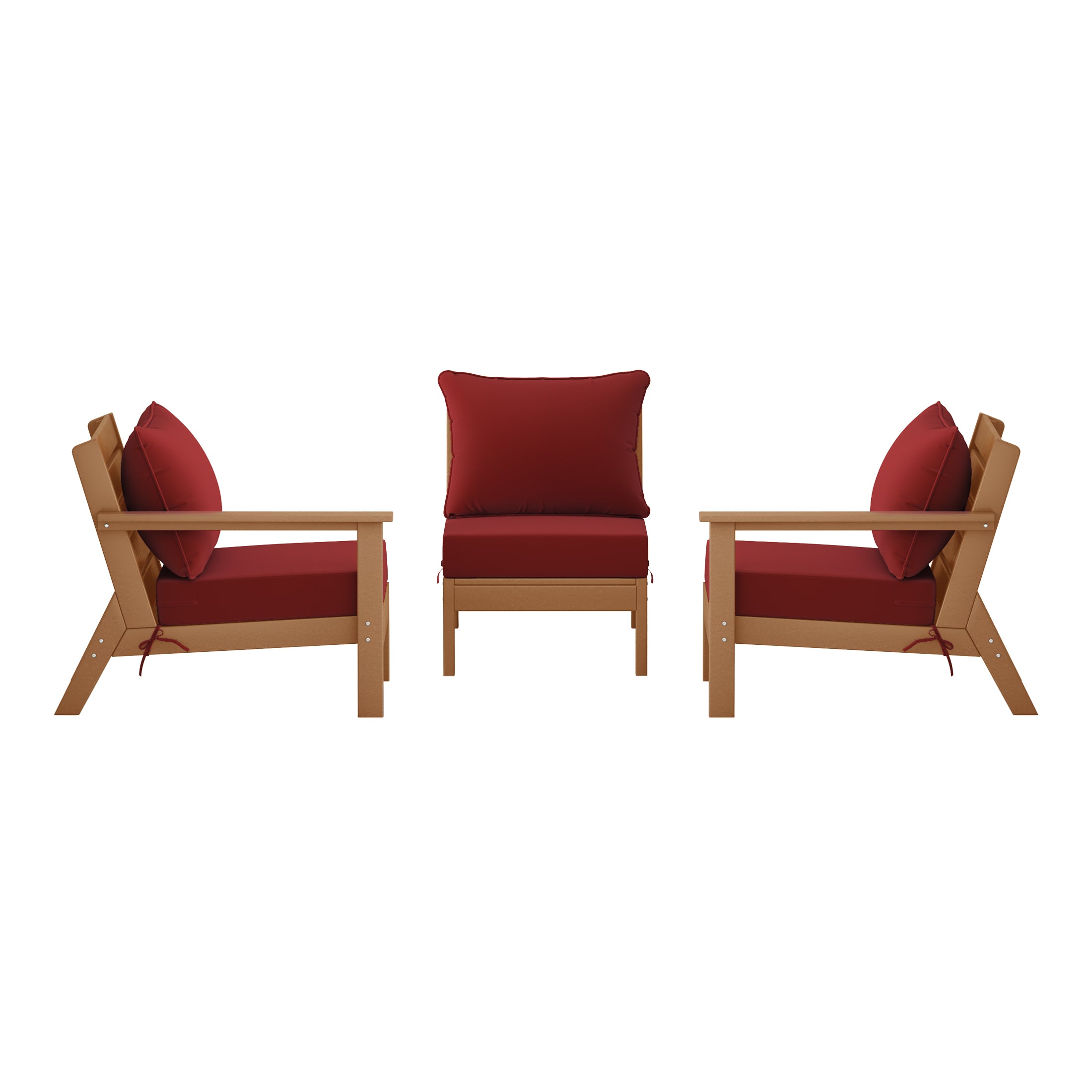 Portsmouth Outdoor Patio HDPE Sectional Sofa with Patio Cushions