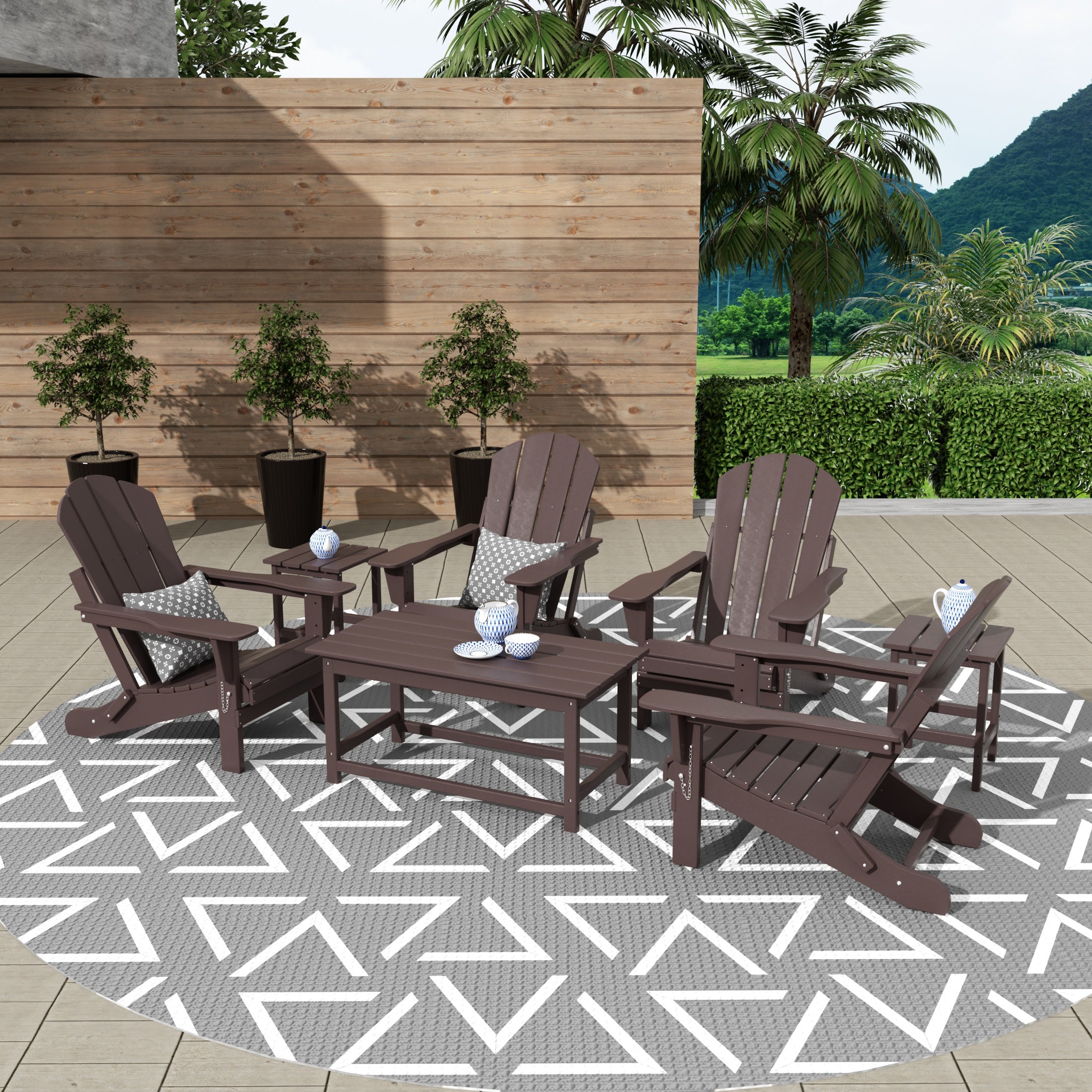 Paradise 3-Piece set outdoor Coffee and Side table for Adirondack chair