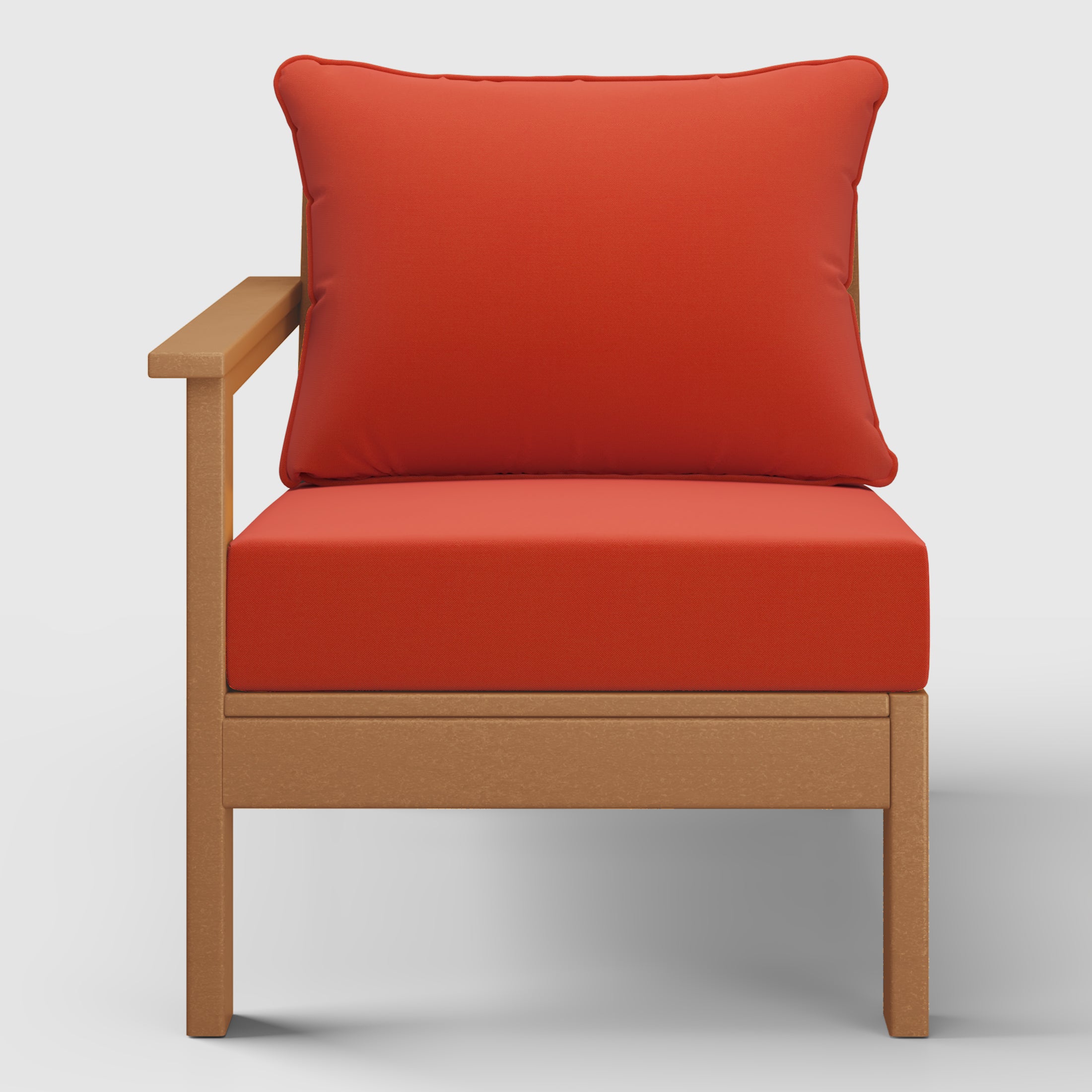 Portsmouth Outdoor Patio HDPE Left Arm Sectional Corner Club Chair with Patio Cushions