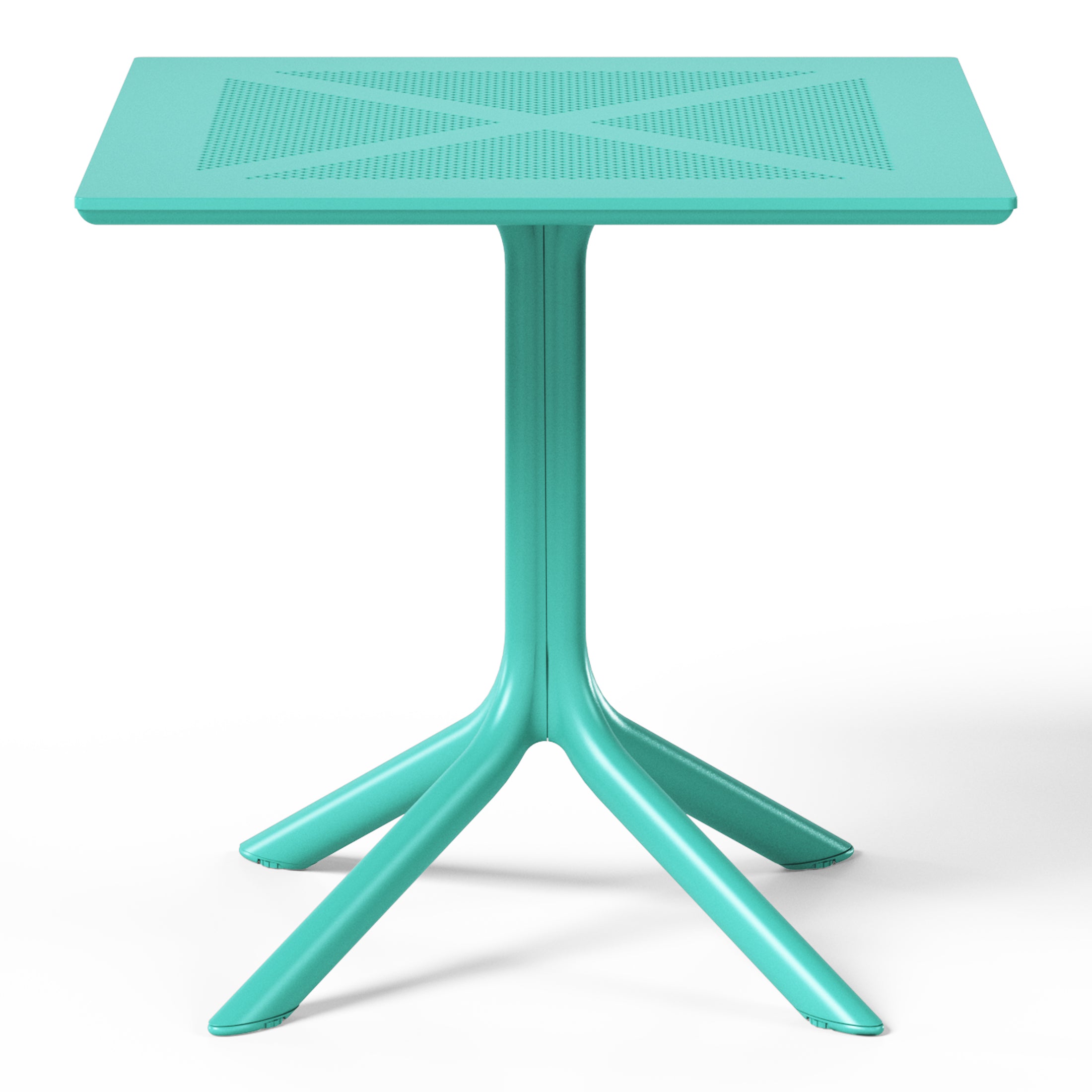 Sunshine 31.5" Square Plastic Outdoor Patio Dining Table for 4