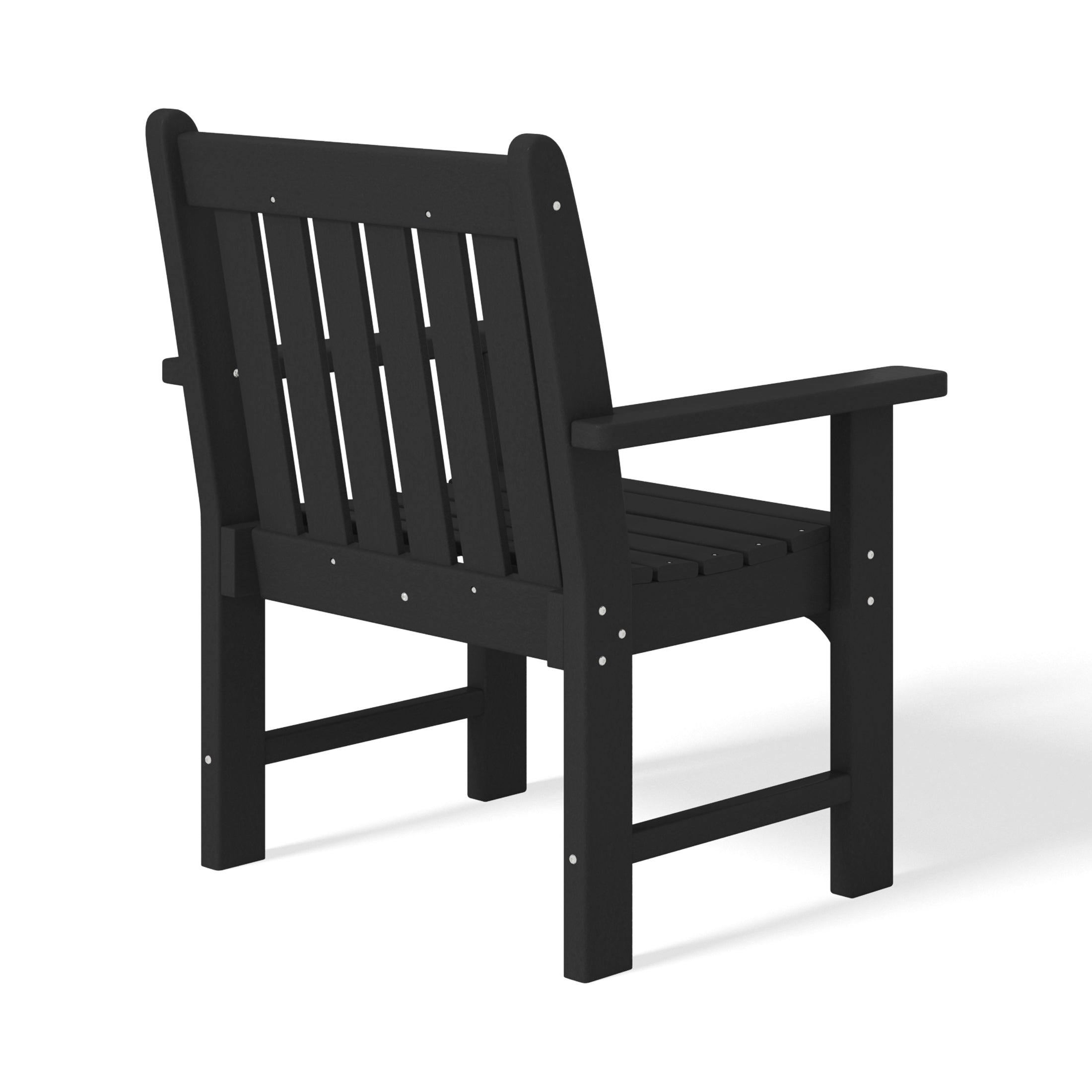Paradise Outdoor Patio HDPE Adirondack Dining Arm Chairs (Set of 2)