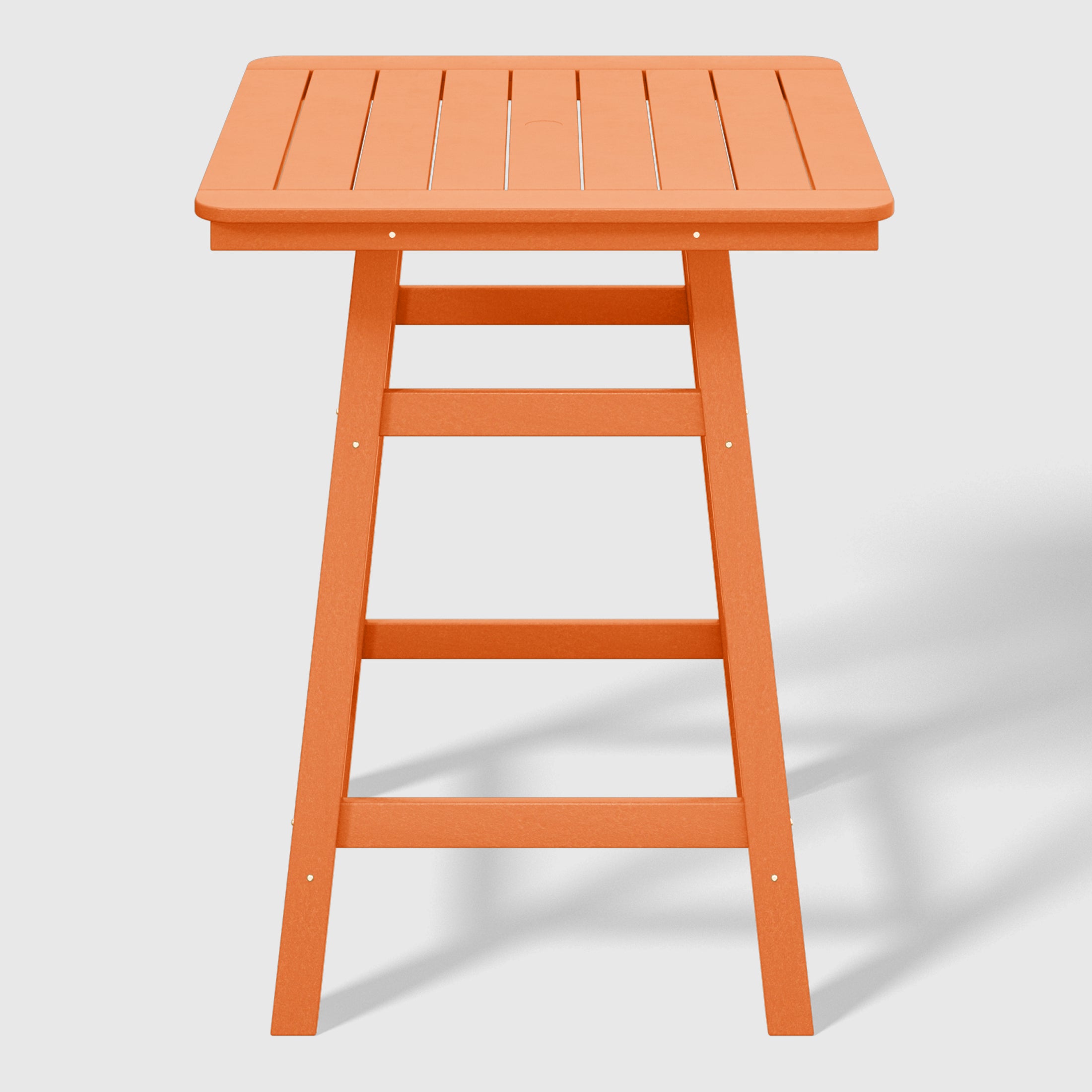 Paradise 30" Square Outdoor Patio Counter High Bistro Bar Table With Umbrella Hole