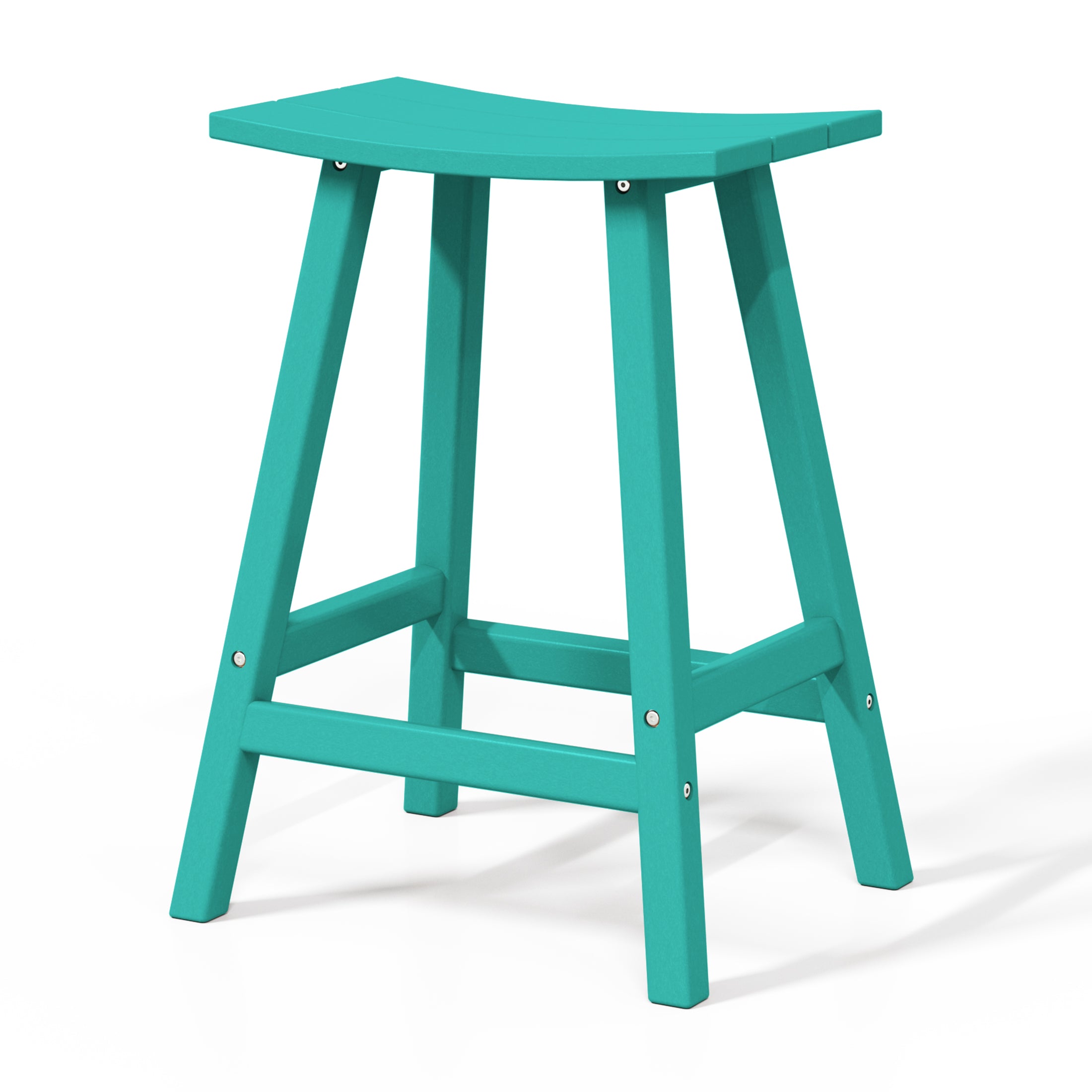 Paradise 2 piece set of 24" height Outdoor / Patio Saddle bar stools