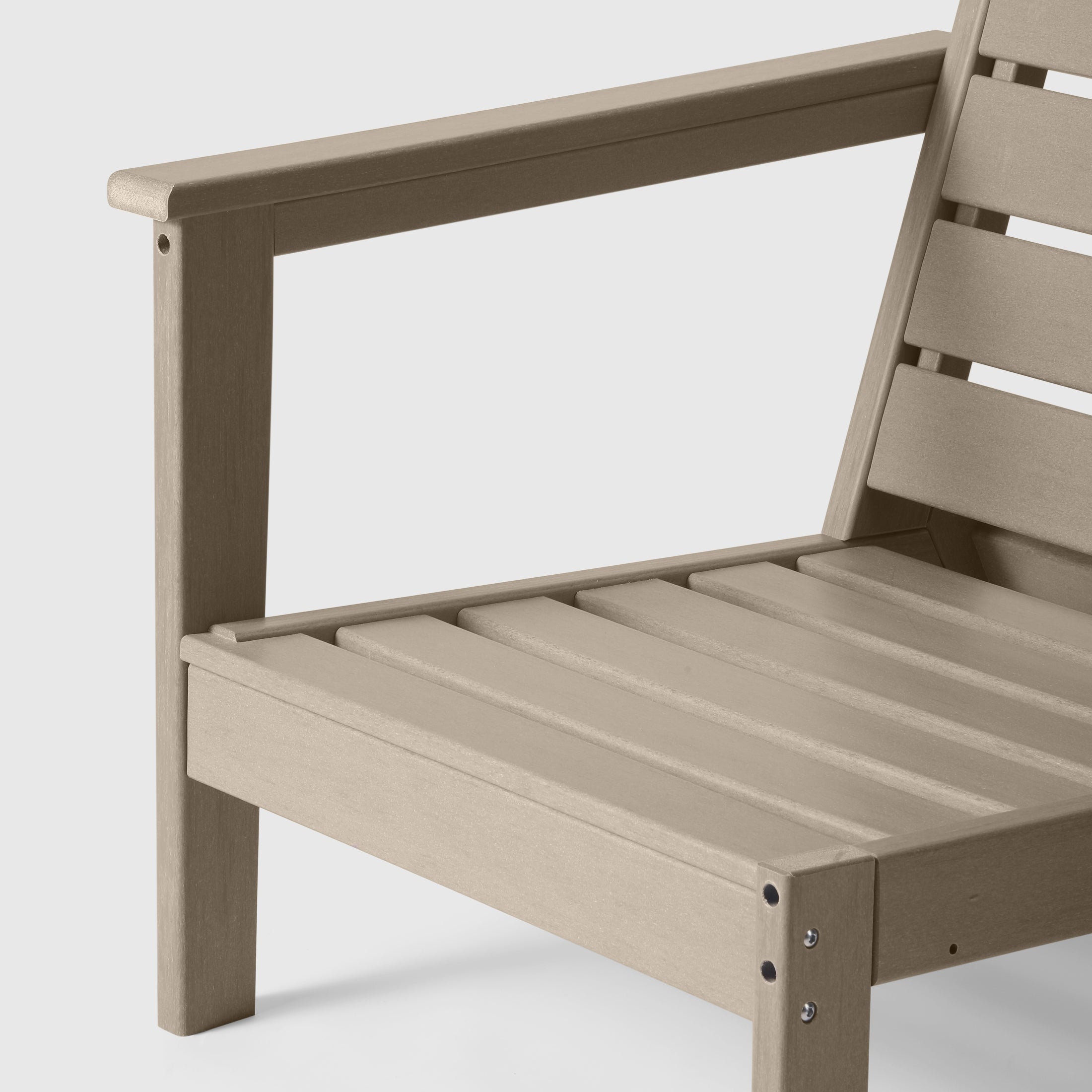 Portsmouth Outdoor Patio HDPE Left Arm Facing Deep Seating Corner Chair