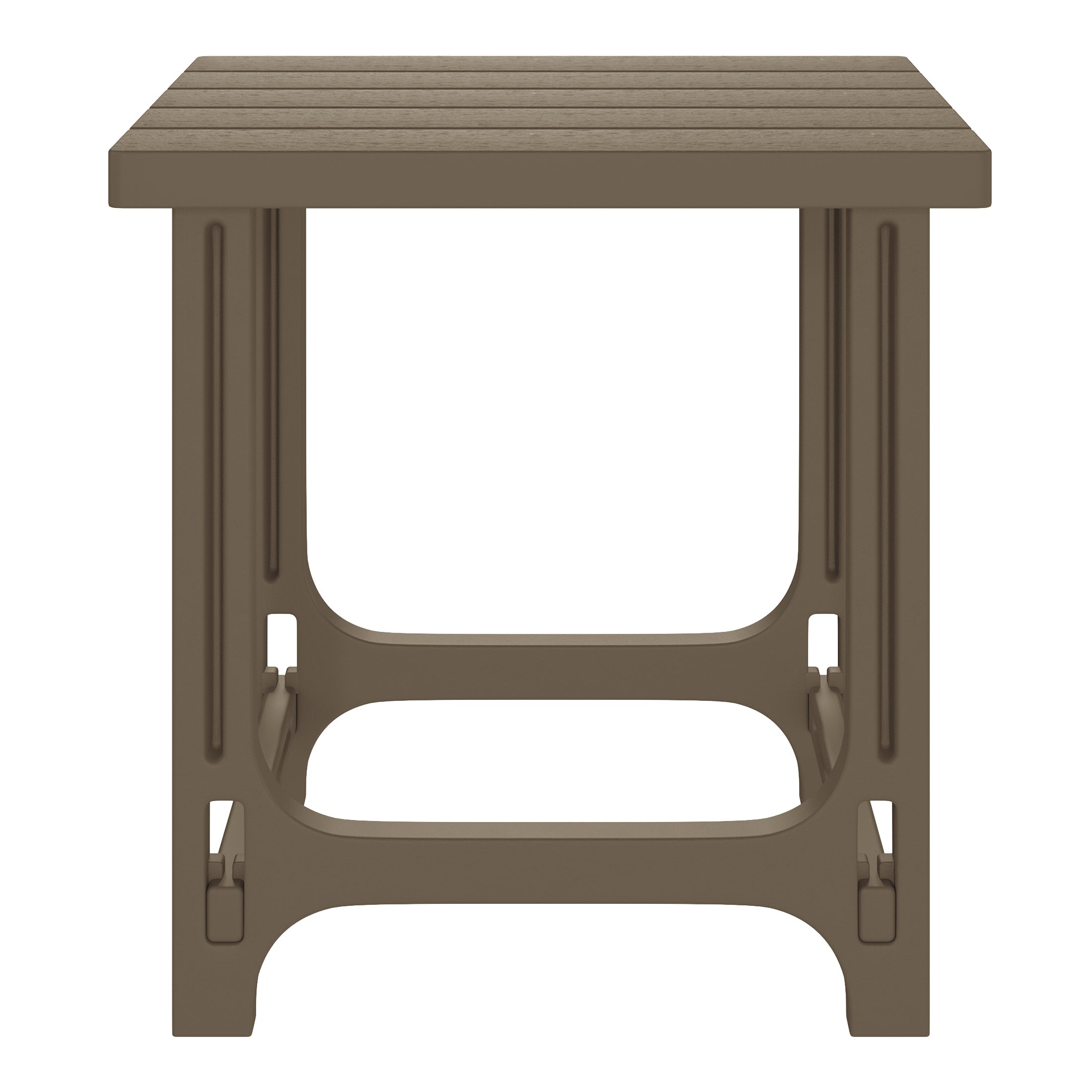 Cayman 2-Piece HDPE Plastic Adirondack Patio Chair With 18" Side Table Set