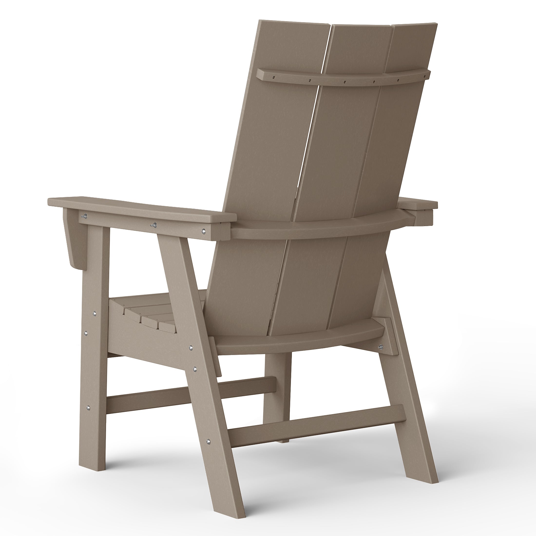Palms Outdoor Patio HDPE Plastic Modern Adirondack Dining Chairs (Set of 2)