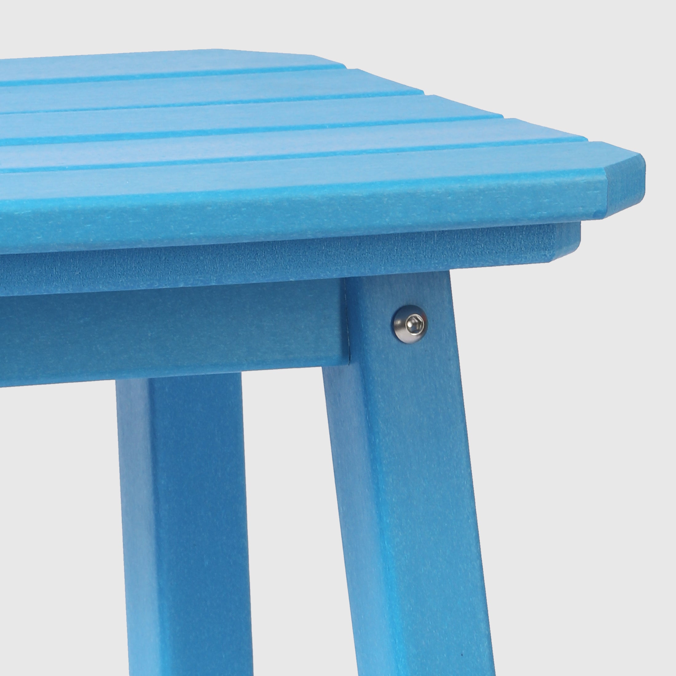Paradise 24" HDPE Outdoor Patio Counter High Backless Square Bar Stools Set of 2