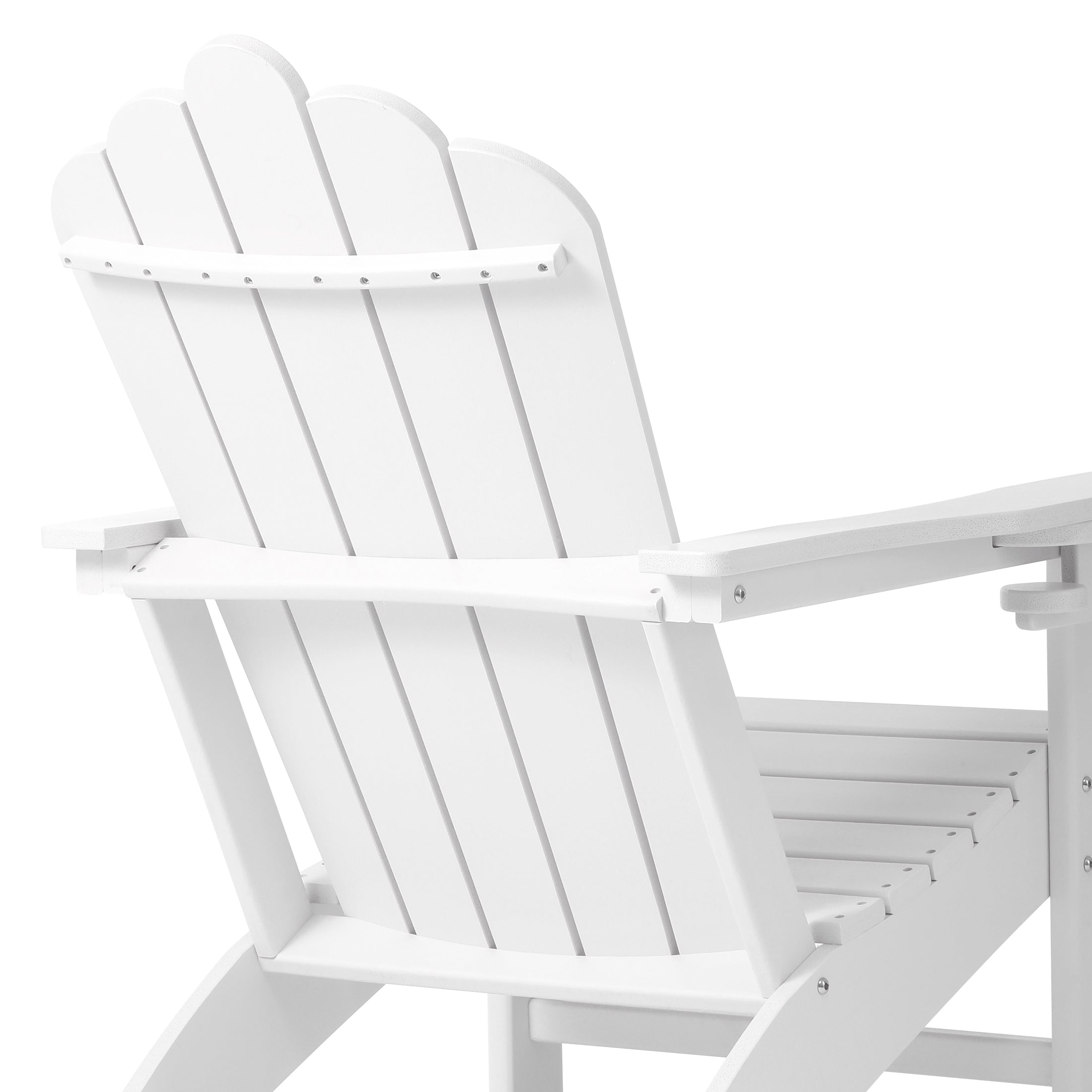 Lakeview Outdoor Patio HDPE Adirondack Chairs With Cup Holders (Set of 8)