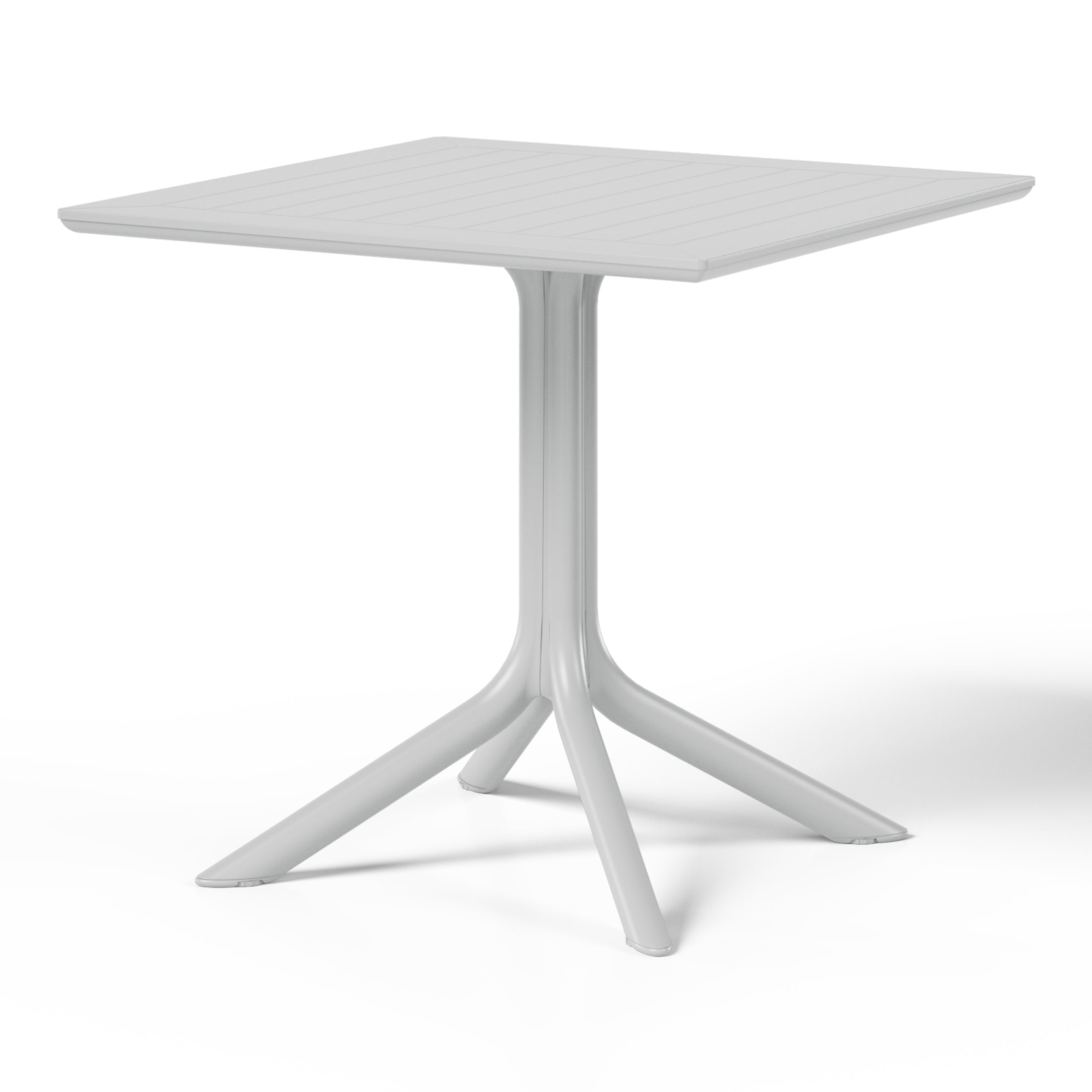 Sunshine 5-Piece Resin Square Patio Dining Table Set with Stackable Patio Dining Chairs