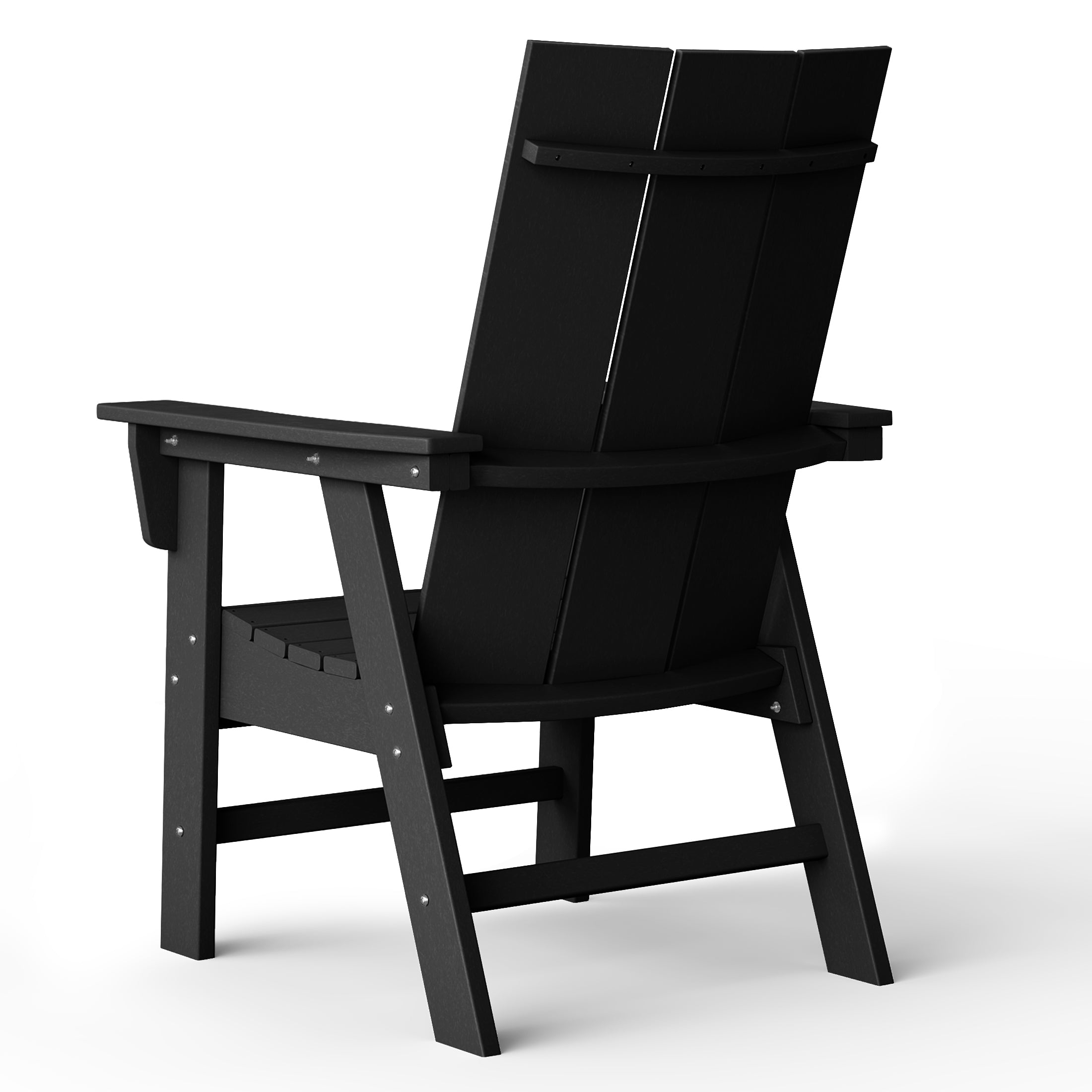 Palms Outdoor Patio HDPE Plastic Modern Adirondack Dining Chairs (Set of 2)