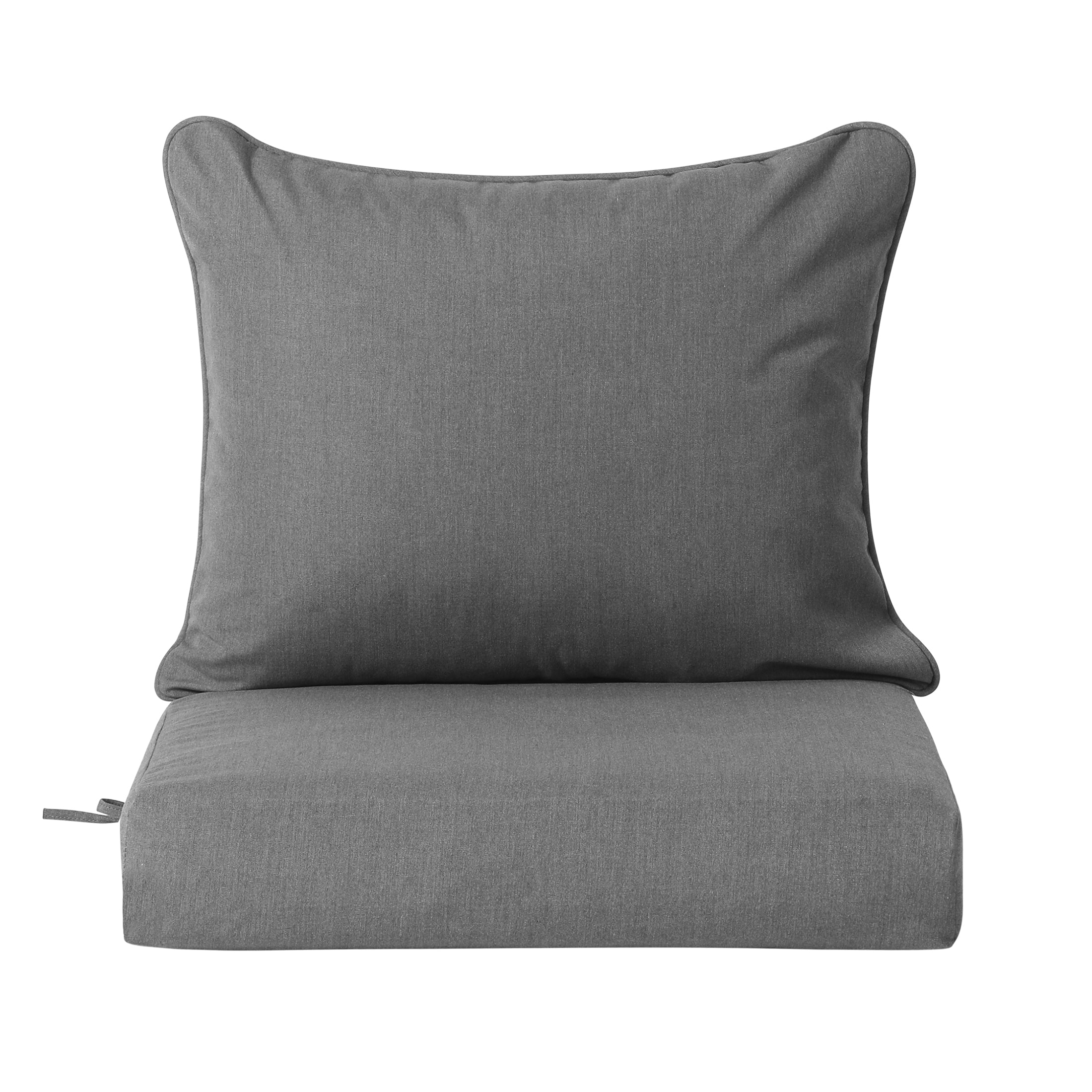 Harmony Outdoor 2-Piece Deep Set Patio Seat Back Chair Cushions