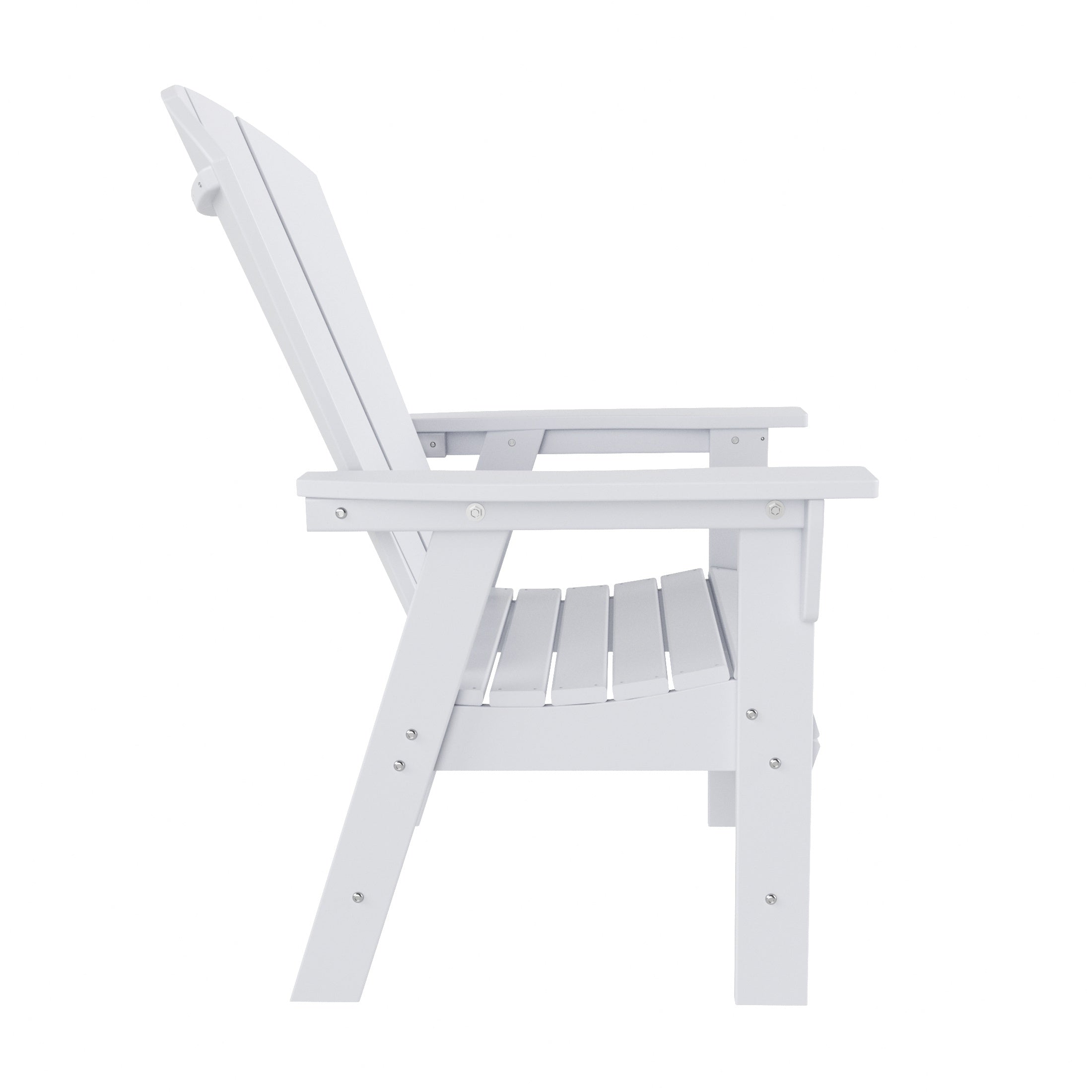 Paradise Malibu Outdoor Patio HDPE Plastic Adirondack Dining Chair