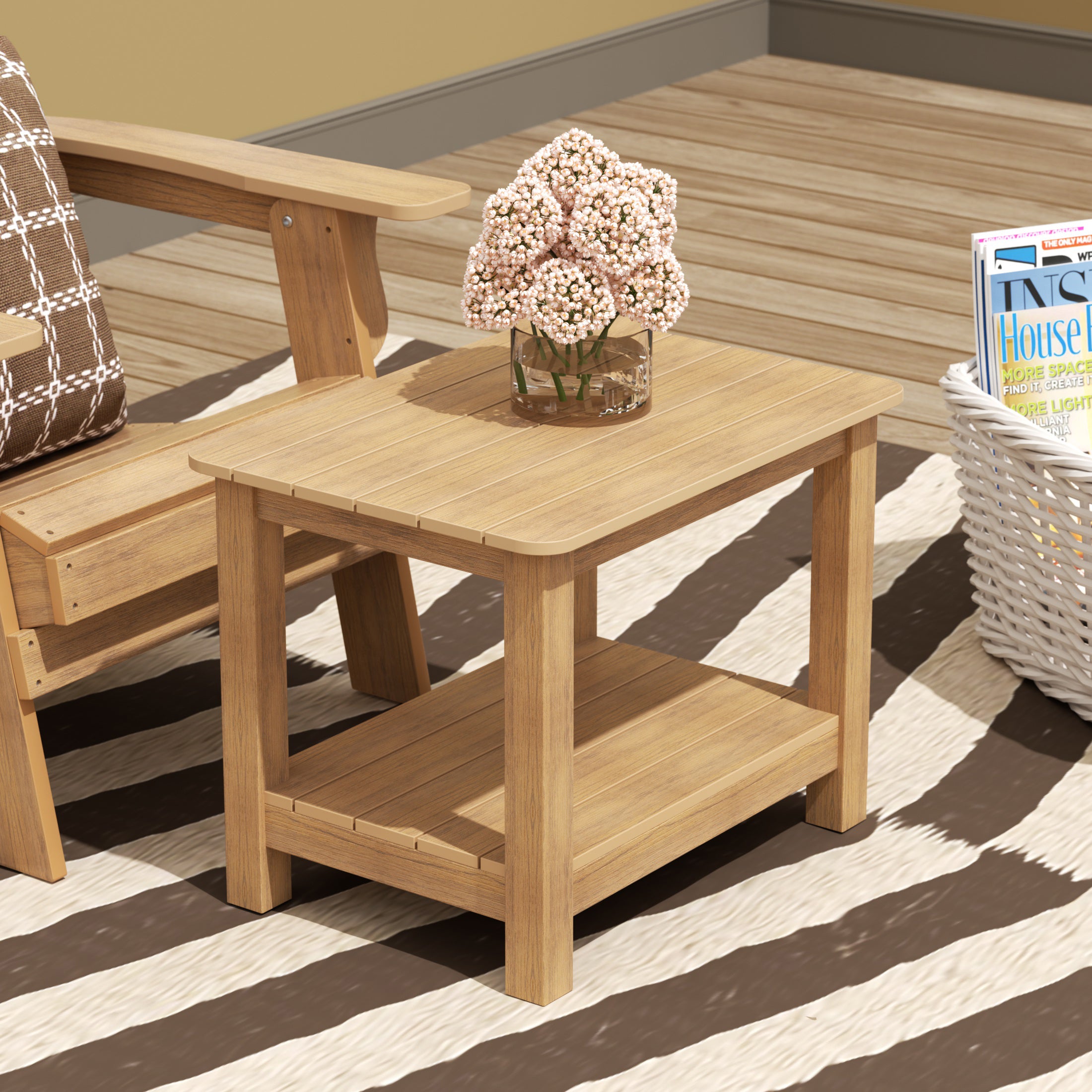 Florence Outdoor Patio All-weather Modern Side Table
