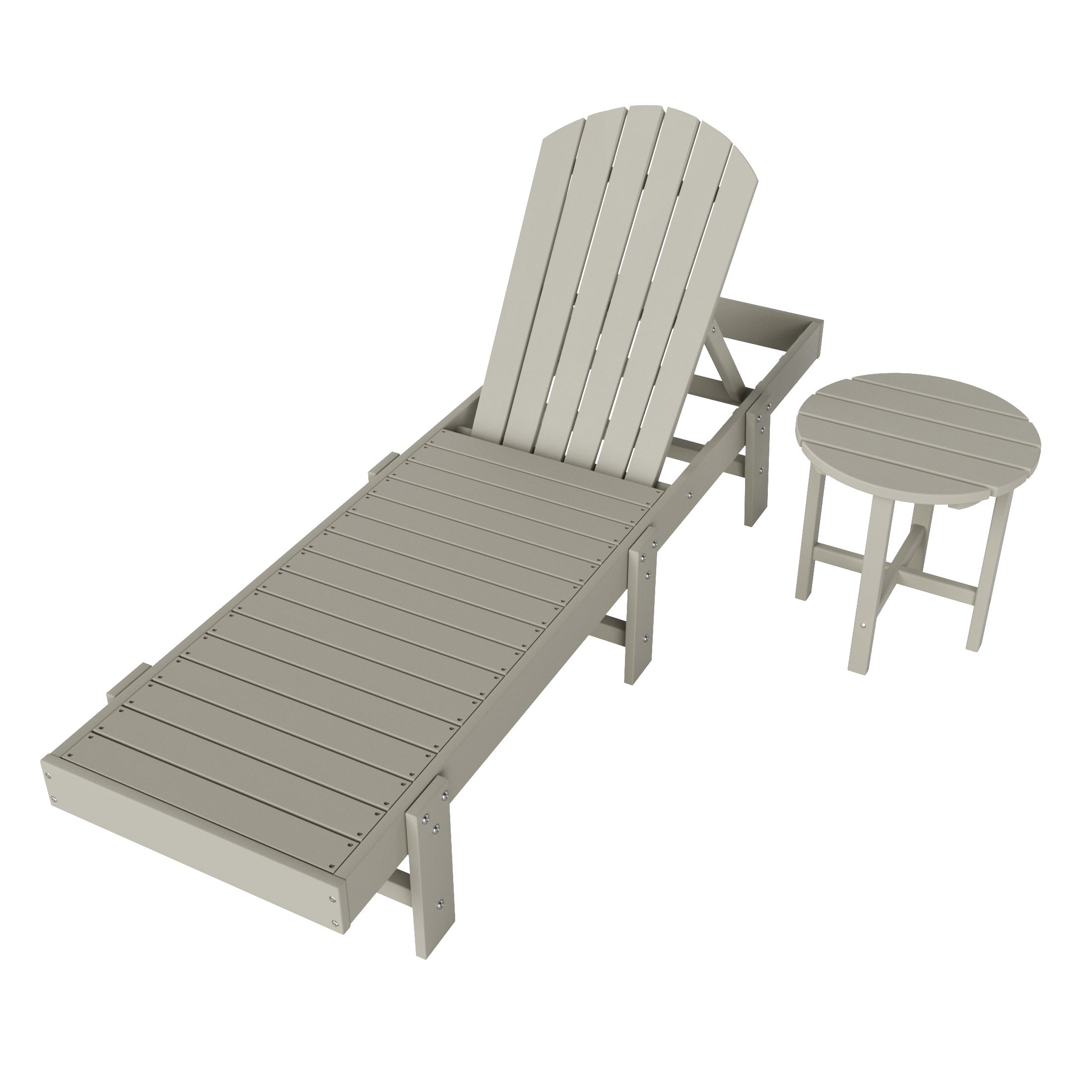 Portside 2 Piece Poly Reclining Chaise Lounge