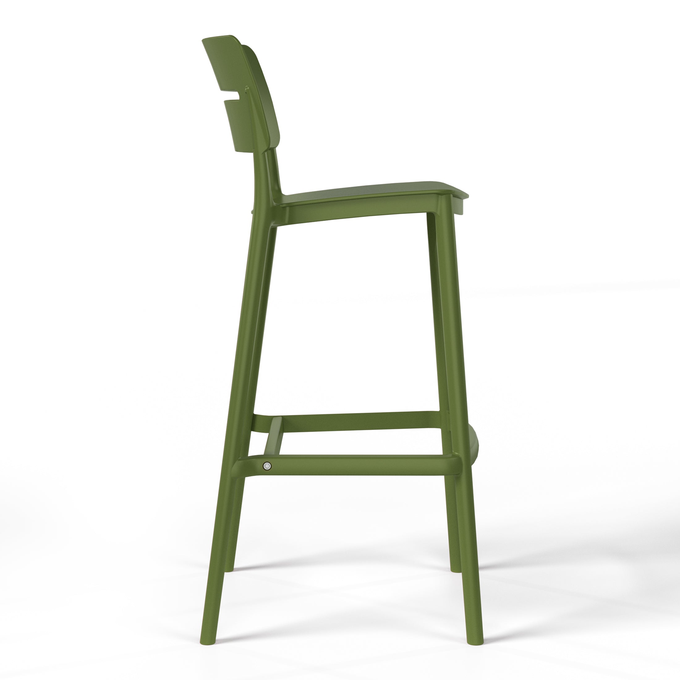 Sunshine Stackable Polypropylene Resin Plastic Outdoor Patio Bar Stools (Set of 2)