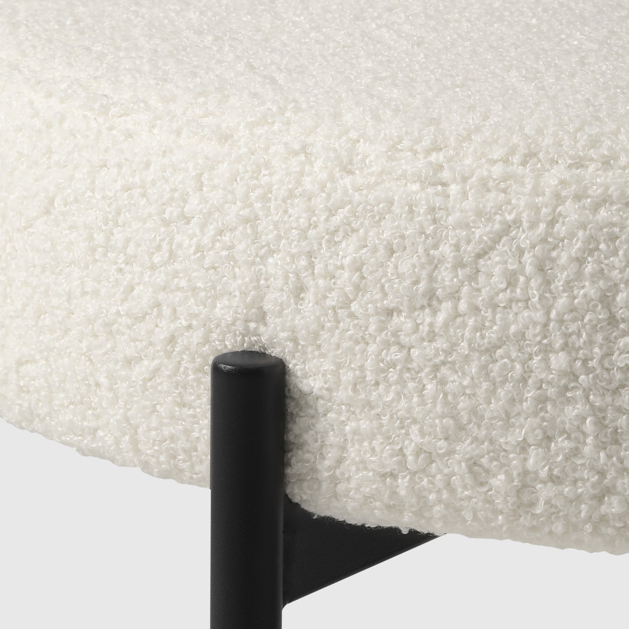 Celine Mid-Century Modern Upholstered Sherpa Round Dining Chairs (Set of 2)