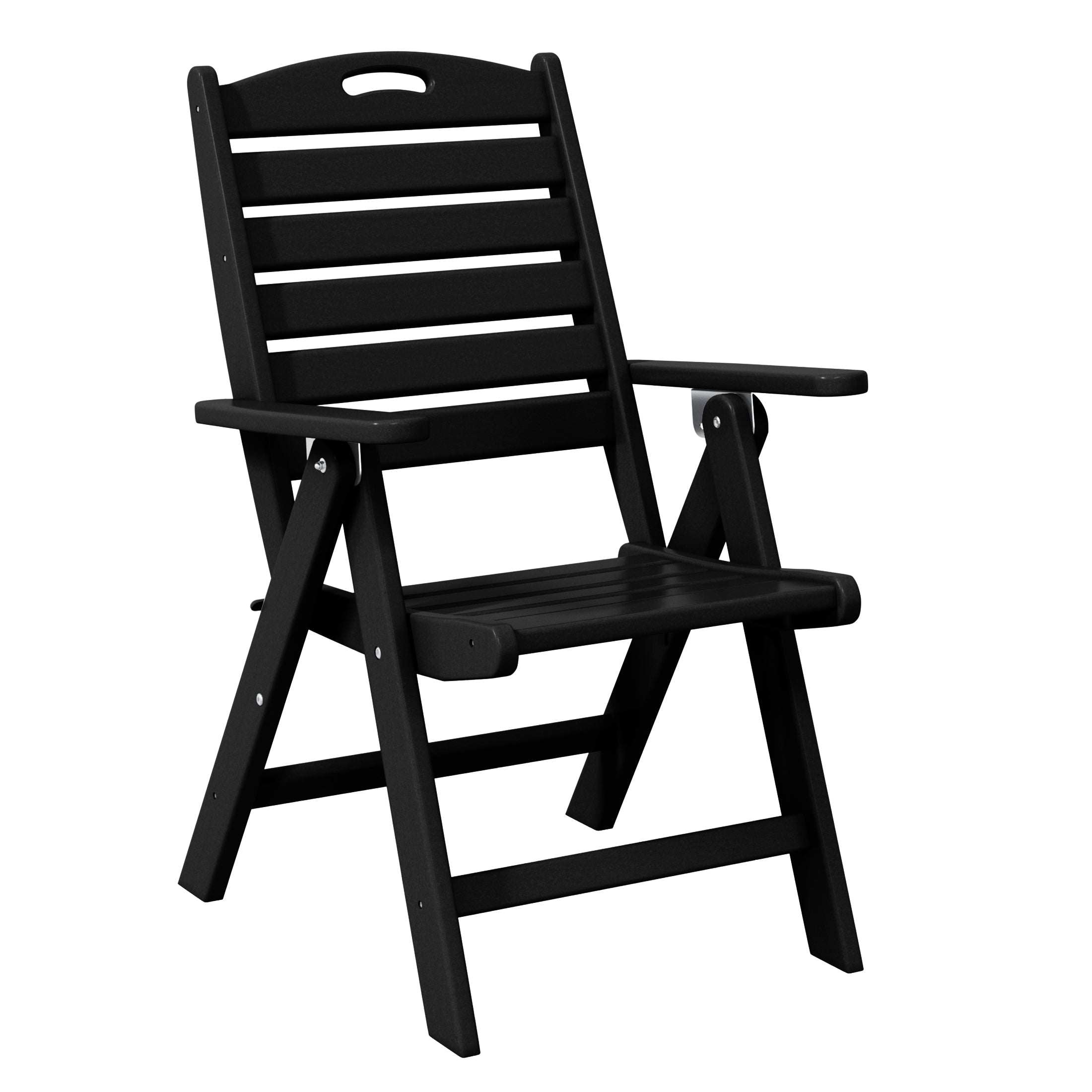 Paradise 5-Piece HDPE Square Patio Dining Table Set with Foldable Chairs