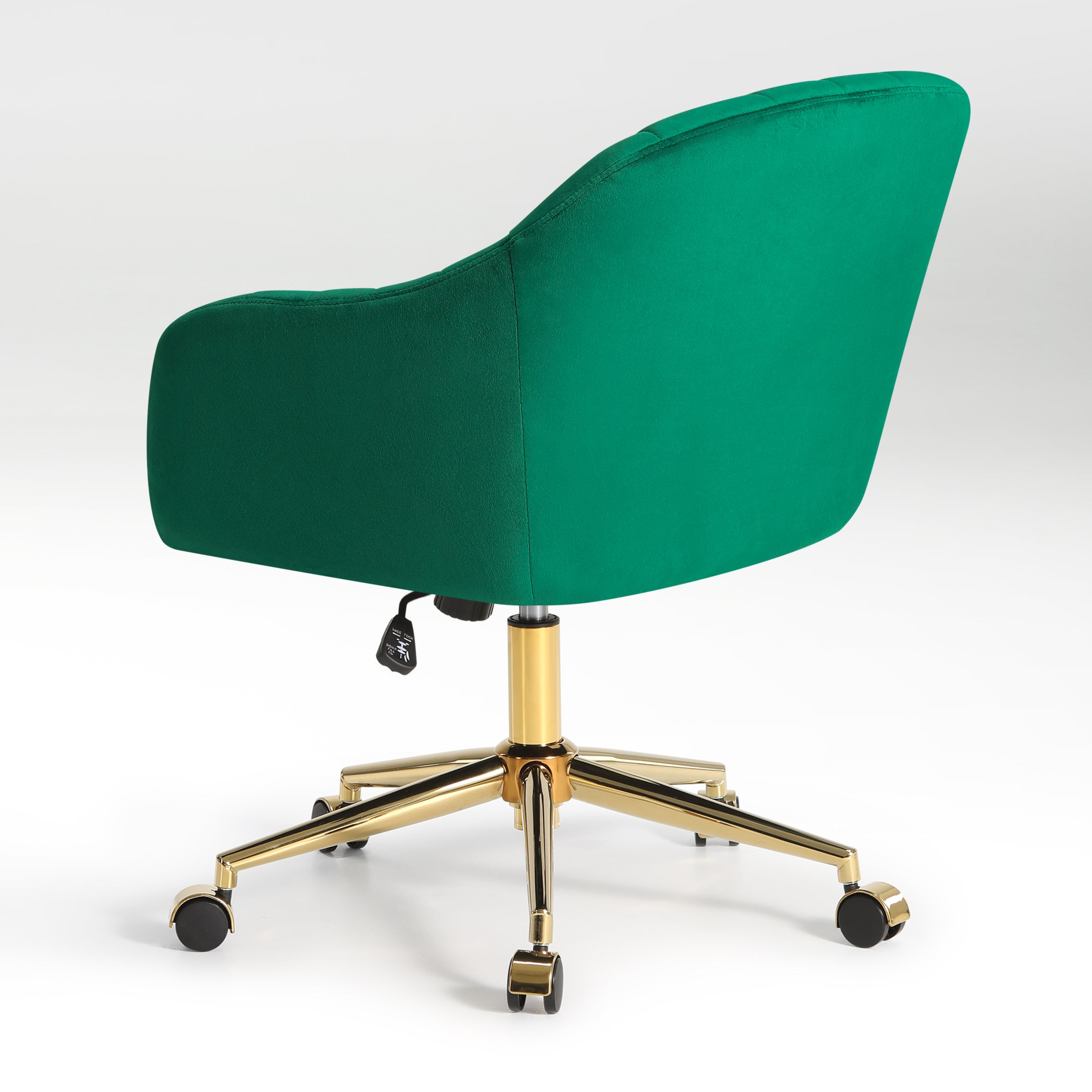 Alaia Upholstered Velvet Swivel Vanity Office Chair With Wheels