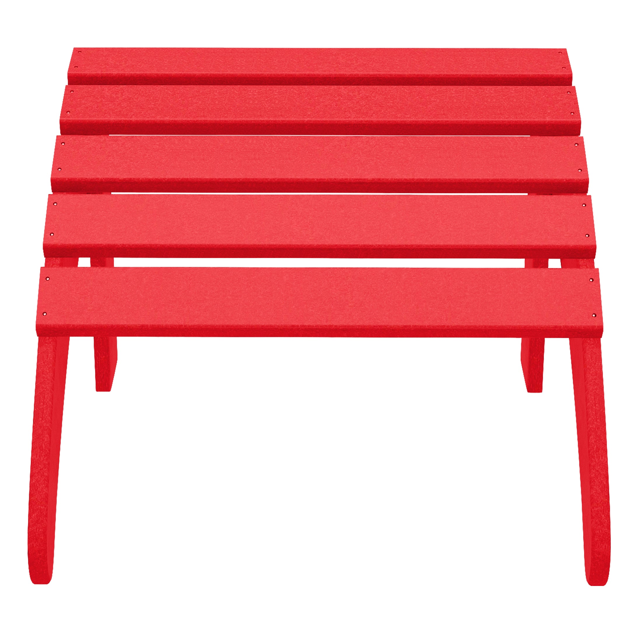 Lakeview 4-Piece Outdoor Patio HDPE Adirondack Chairs With Ottomans and Cup Holder Set