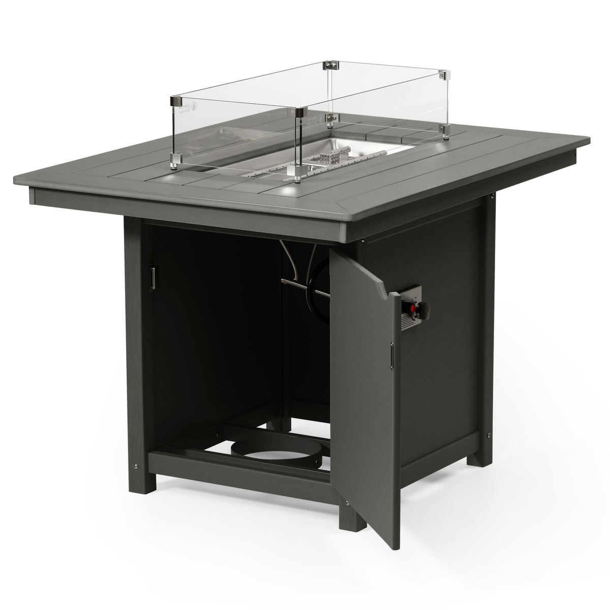 Sol 46" Modern Outdoor Patio Gas Propane Rectangular Fire Pit Table